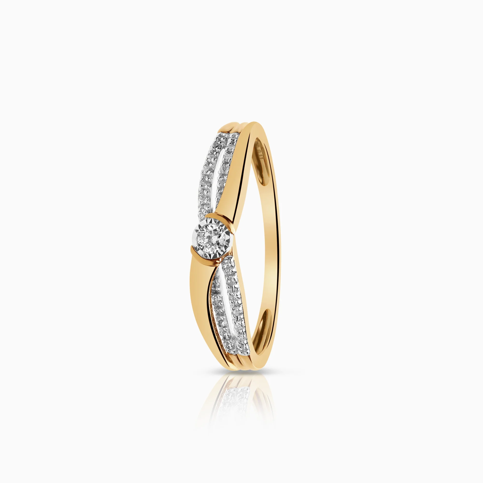 Diamond ring 0.11ct 18K gold