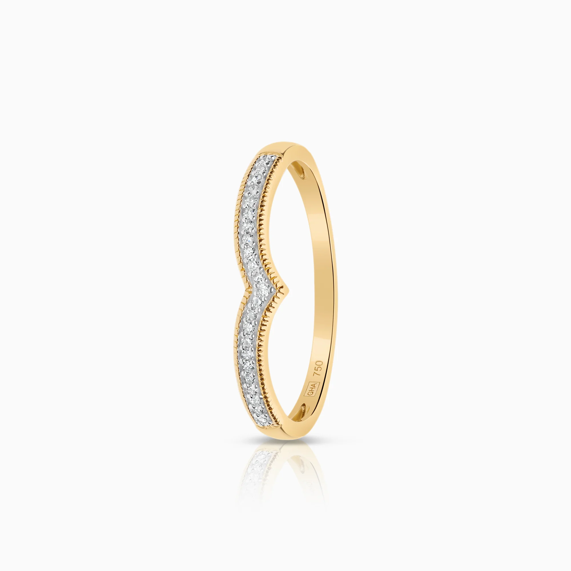 Diamond ring 0.12ct 18K gold