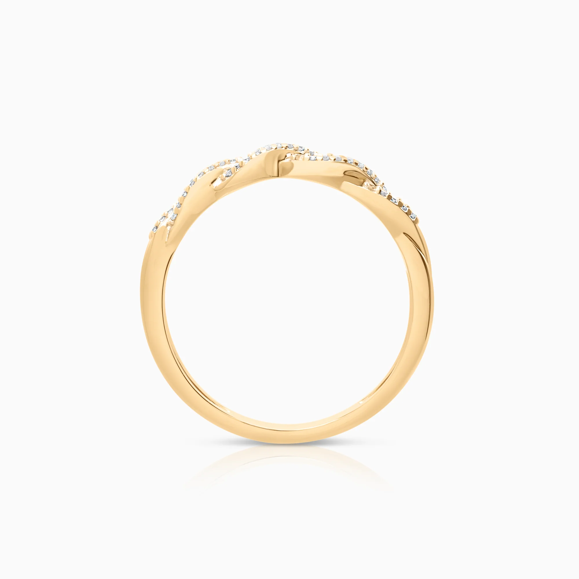 Diamond ring 0.12ct 18K gold - Image 2
