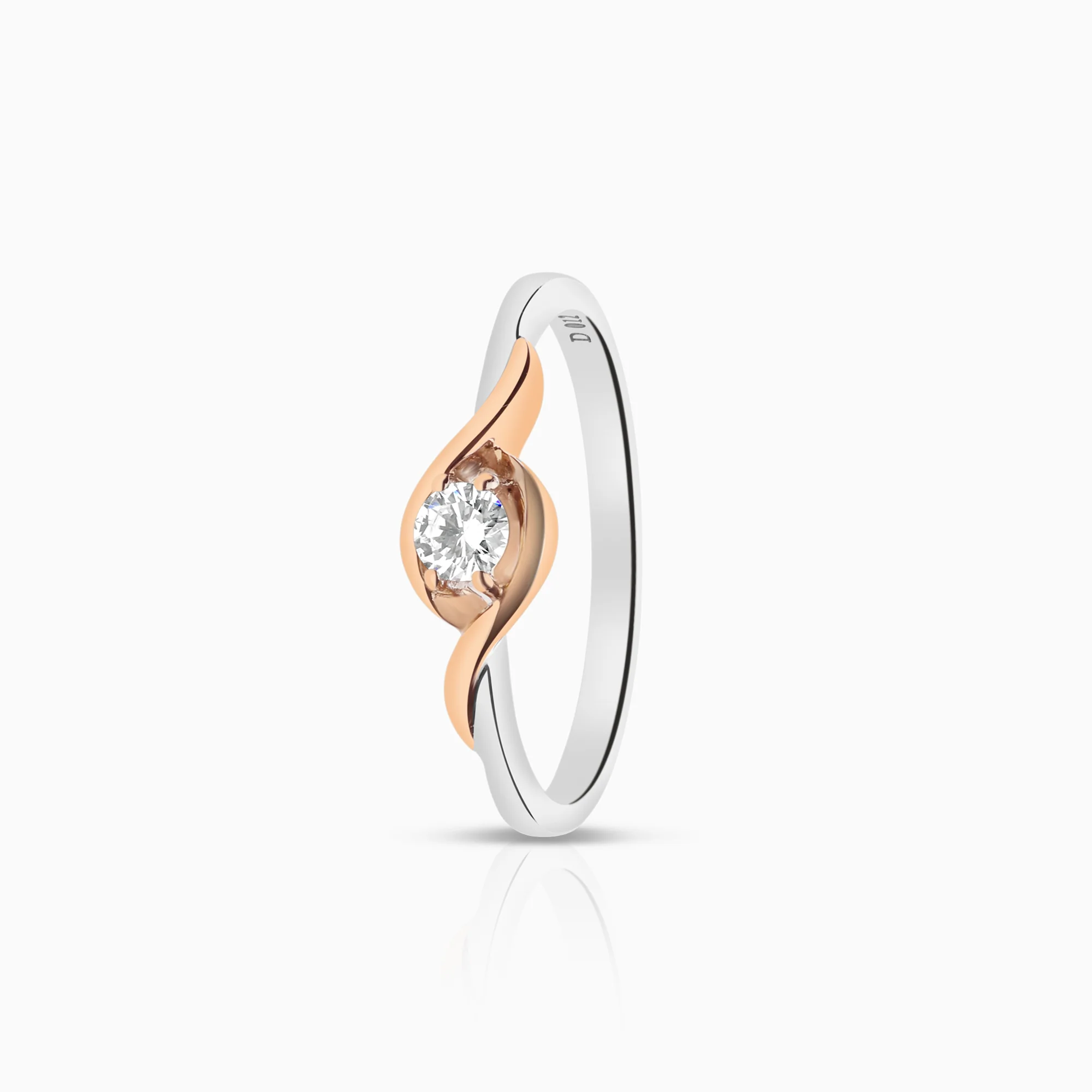 Diamond ring 0.12ct 18K white gold