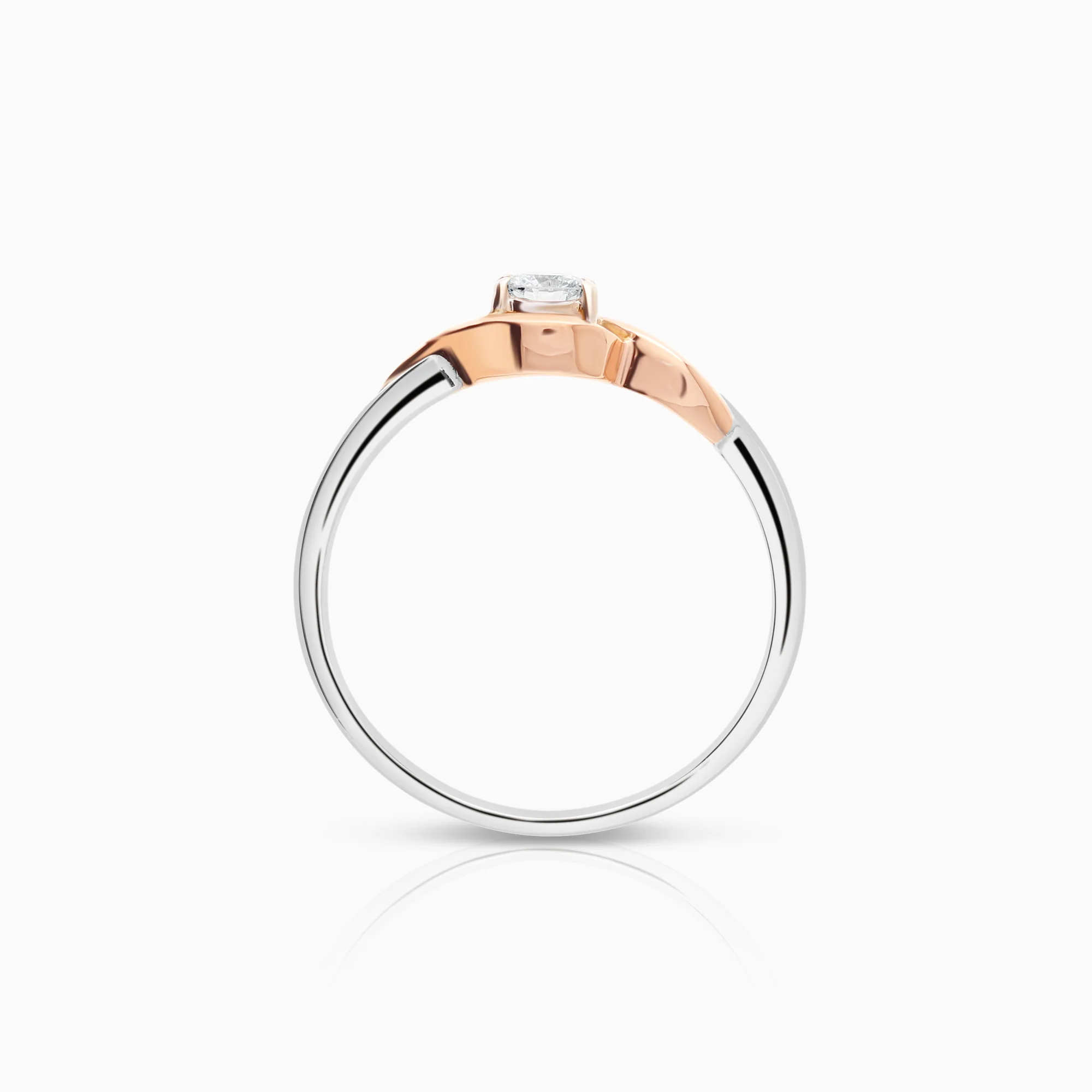 Diamond ring 0.12ct 18K white gold - Image 2