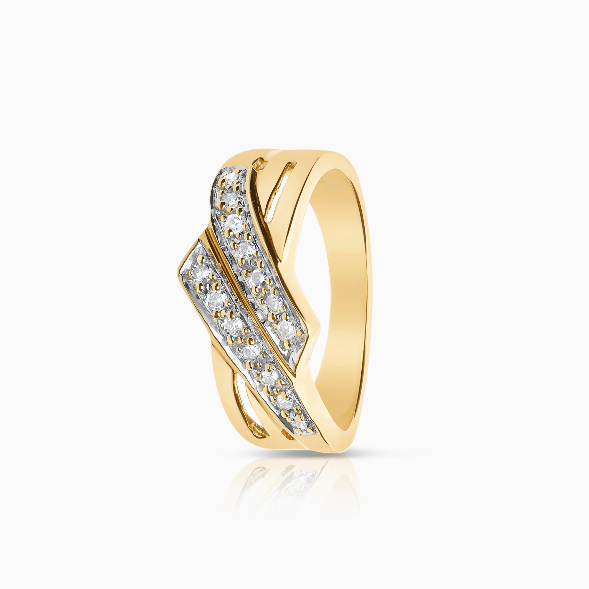 Diamond ring 0.14ct 18K gold