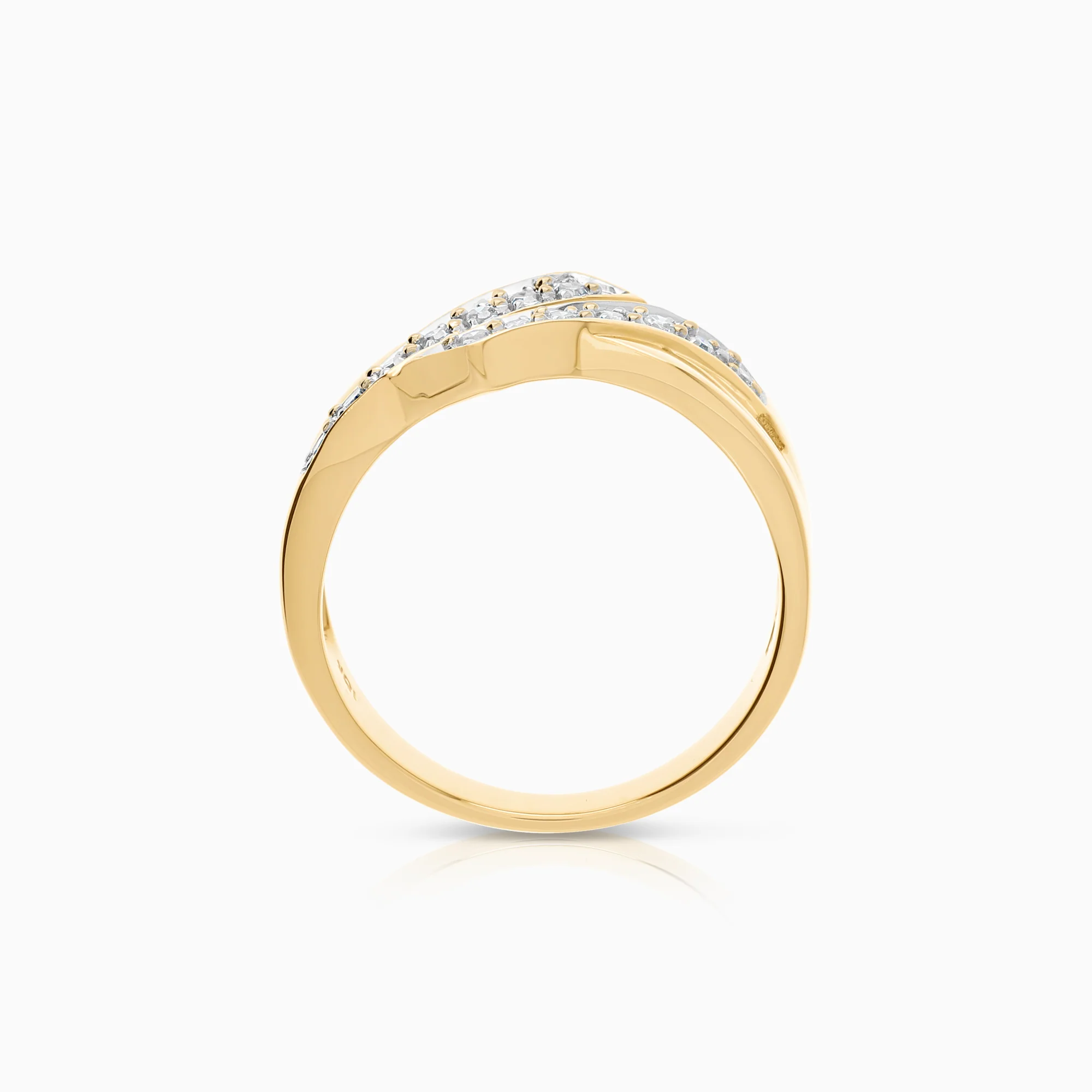 Diamond ring 0.14ct 18K gold - Image 2