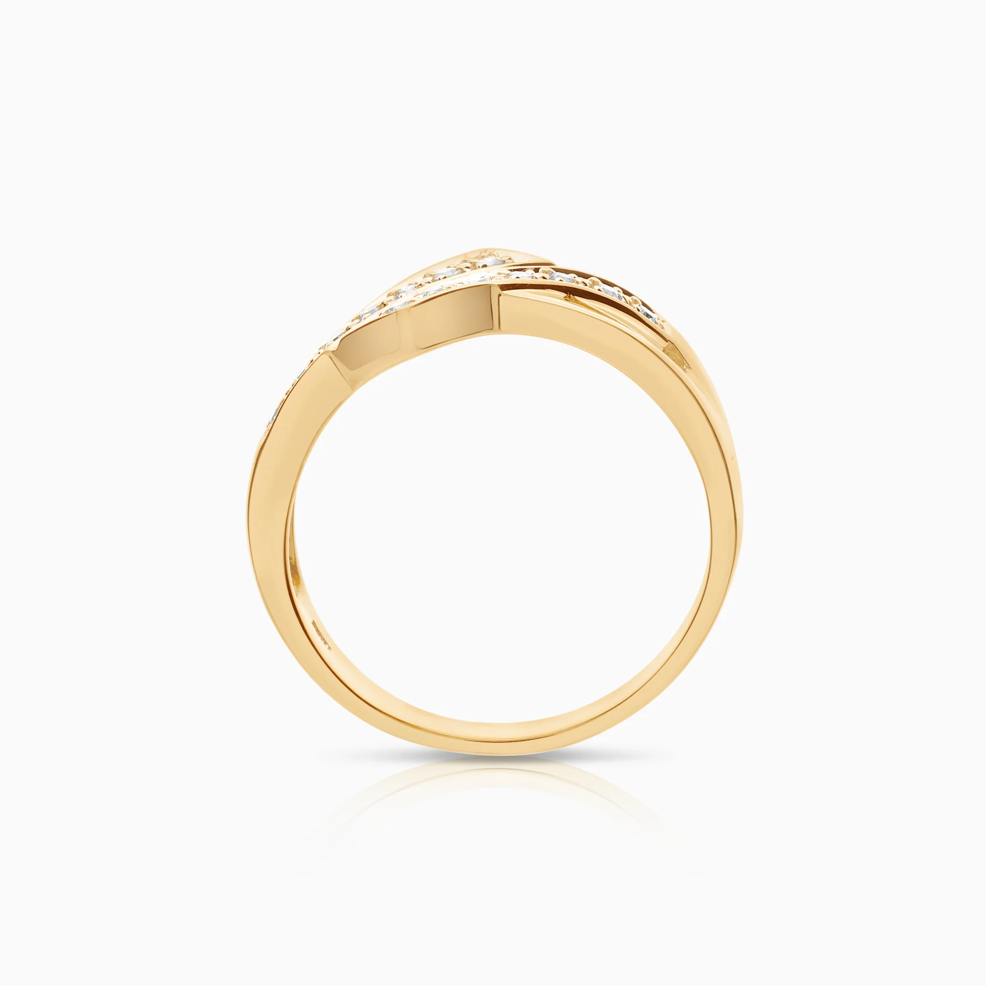 Diamond ring 0.14ct 18K gold - Image 2