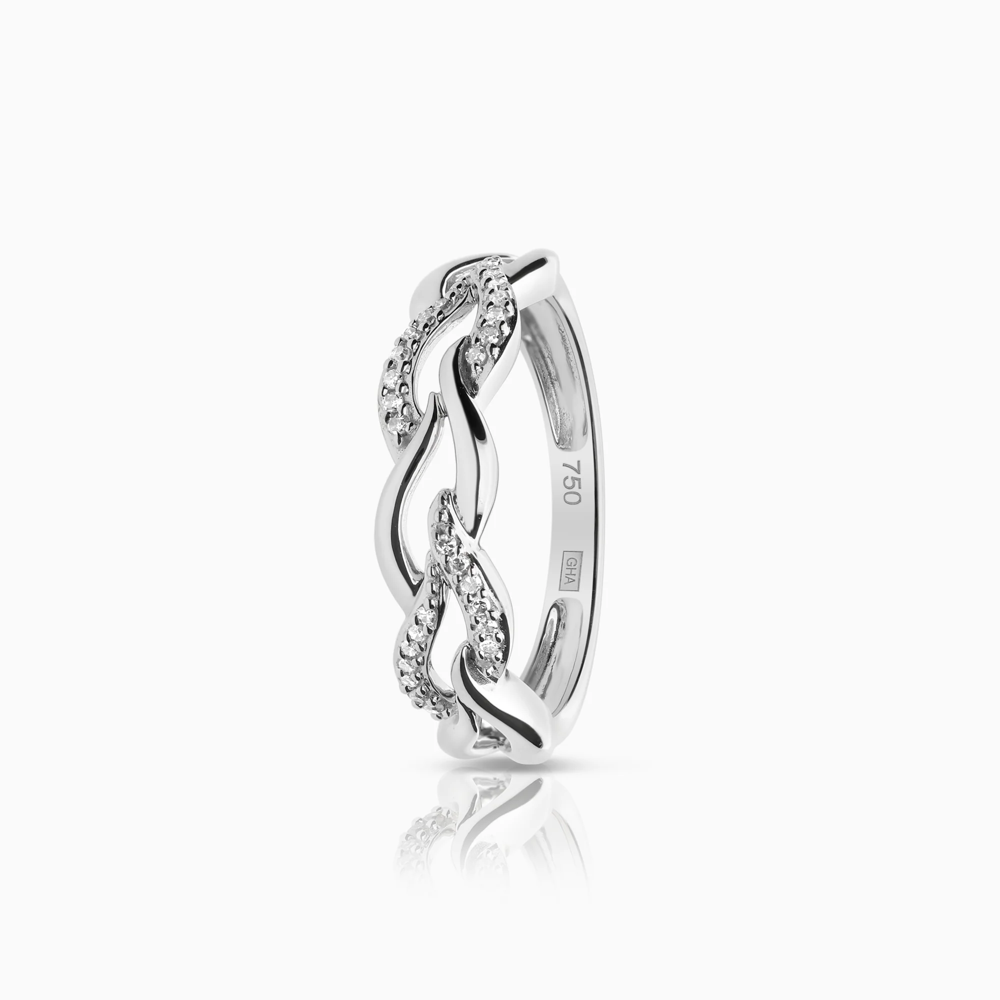 Diamond ring 0.14ct 18K white gold