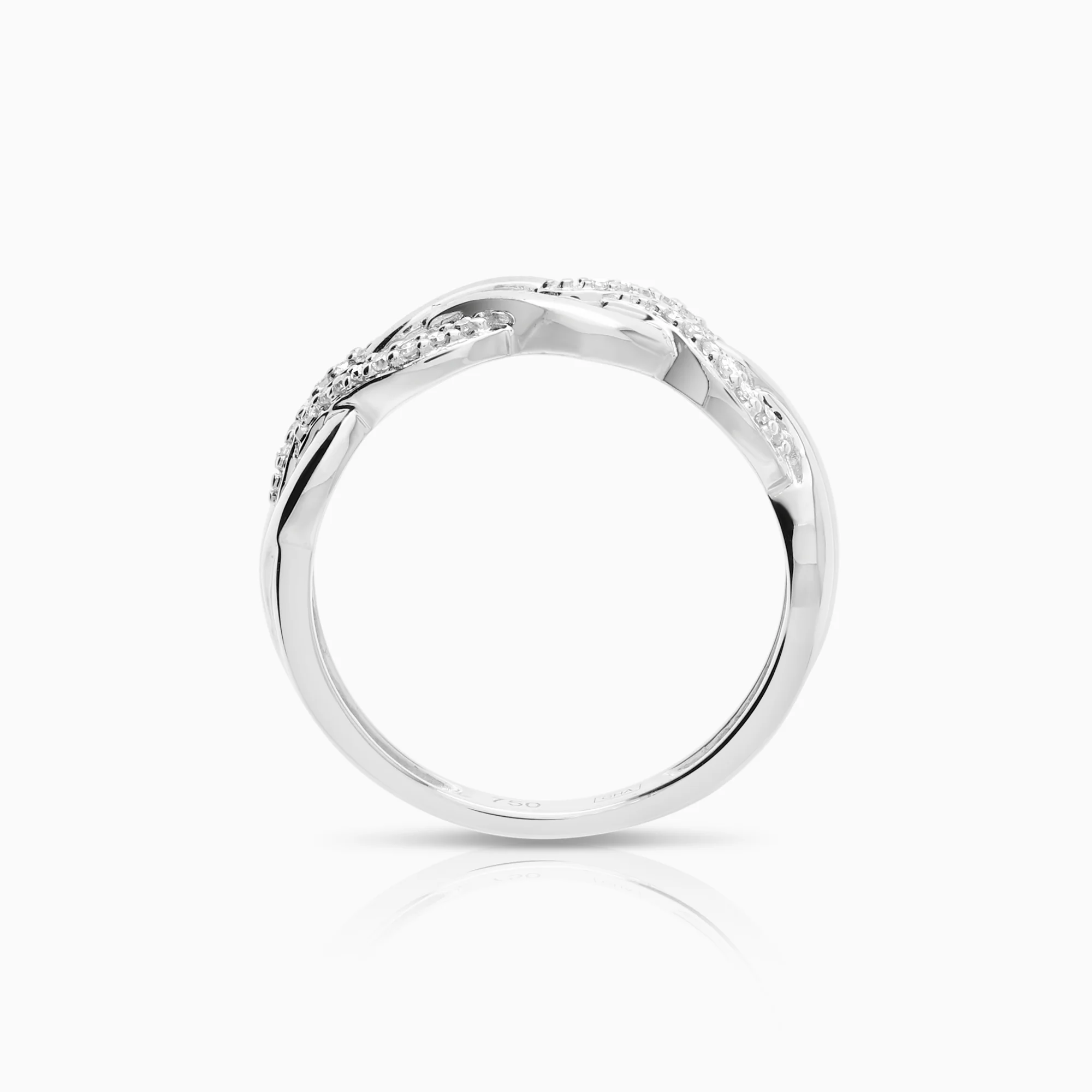 Diamond ring 0.14ct 18K white gold - Image 2