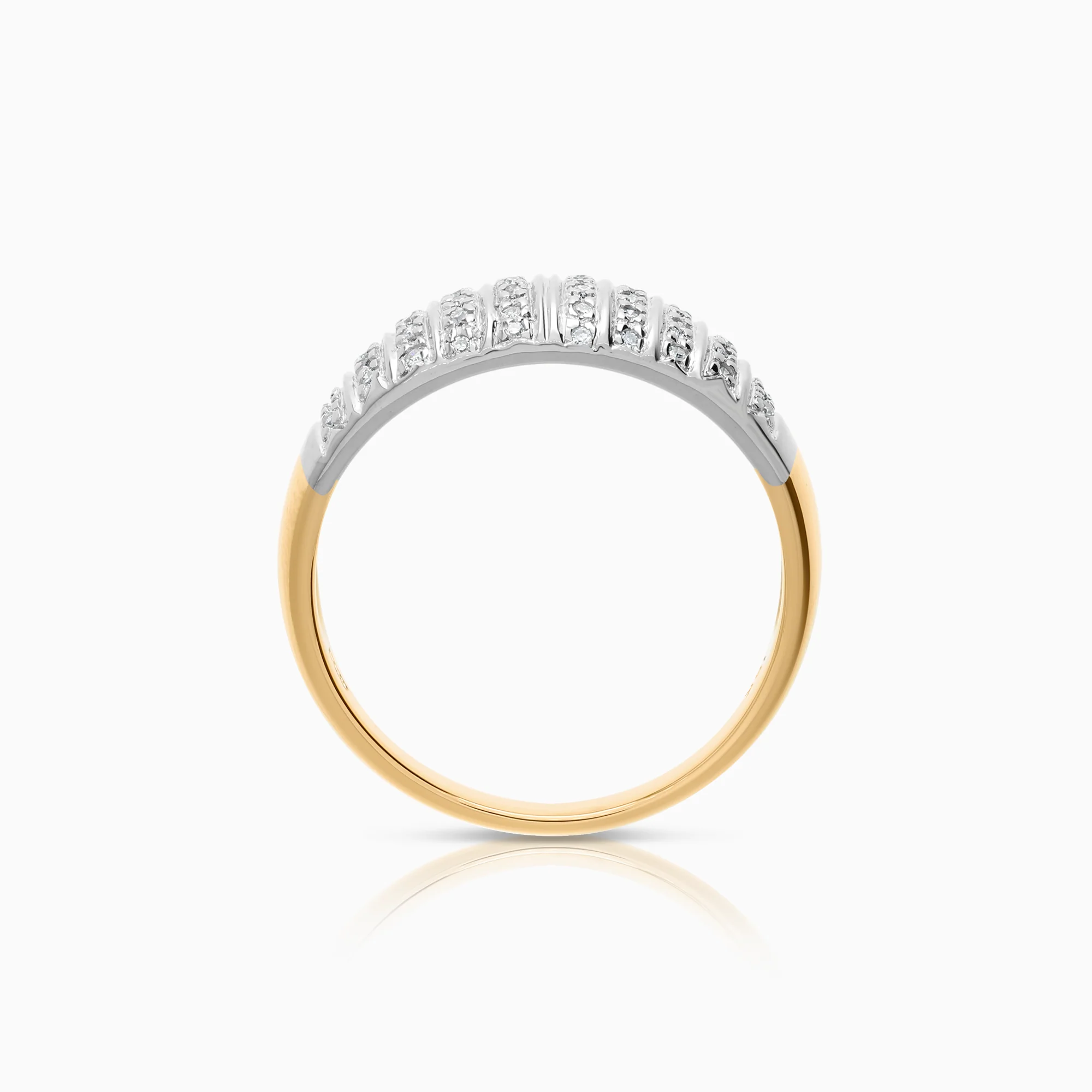 Diamond ring 0.15ct 18K gold - Image 2