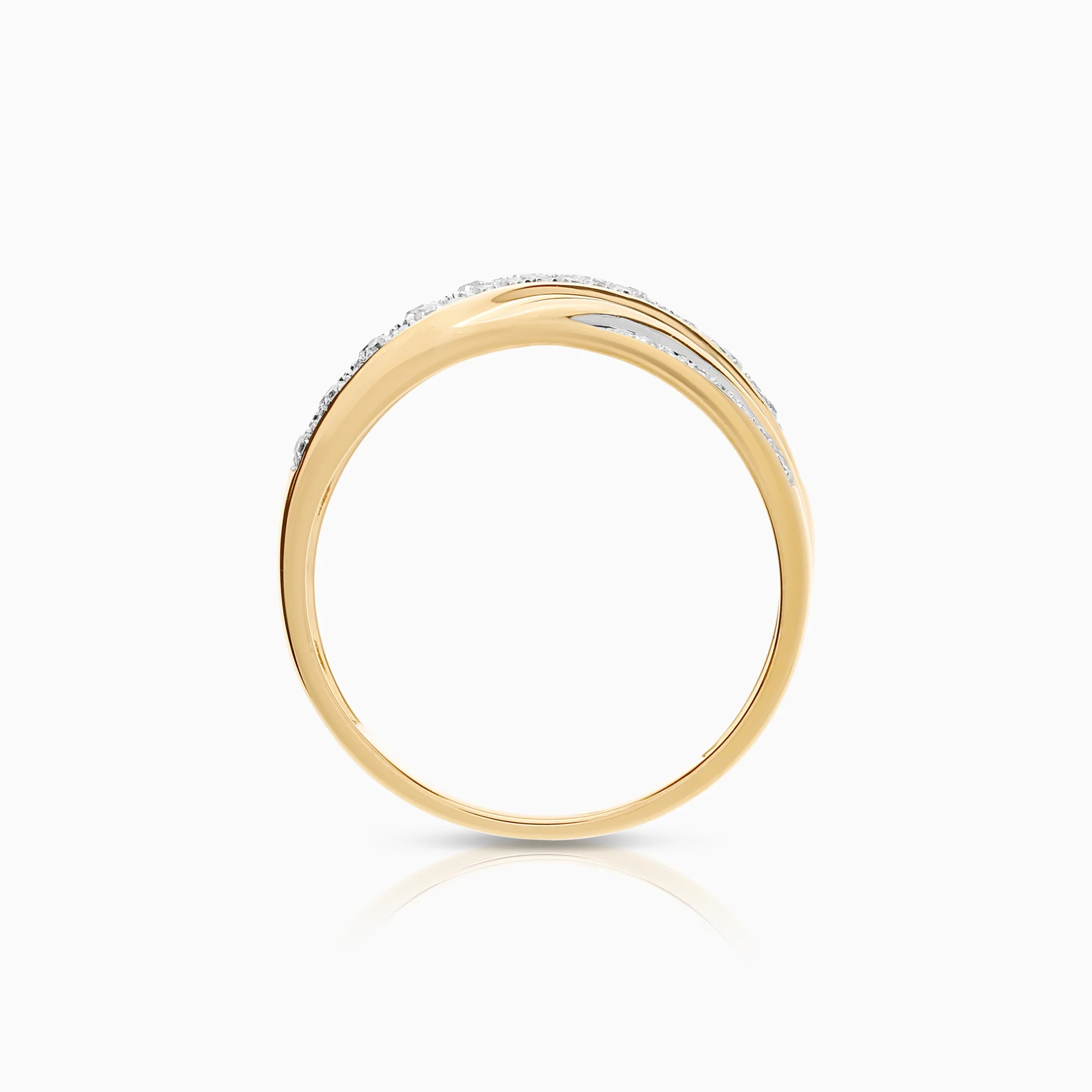 Diamond ring 0.15ct 18K gold - Image 2