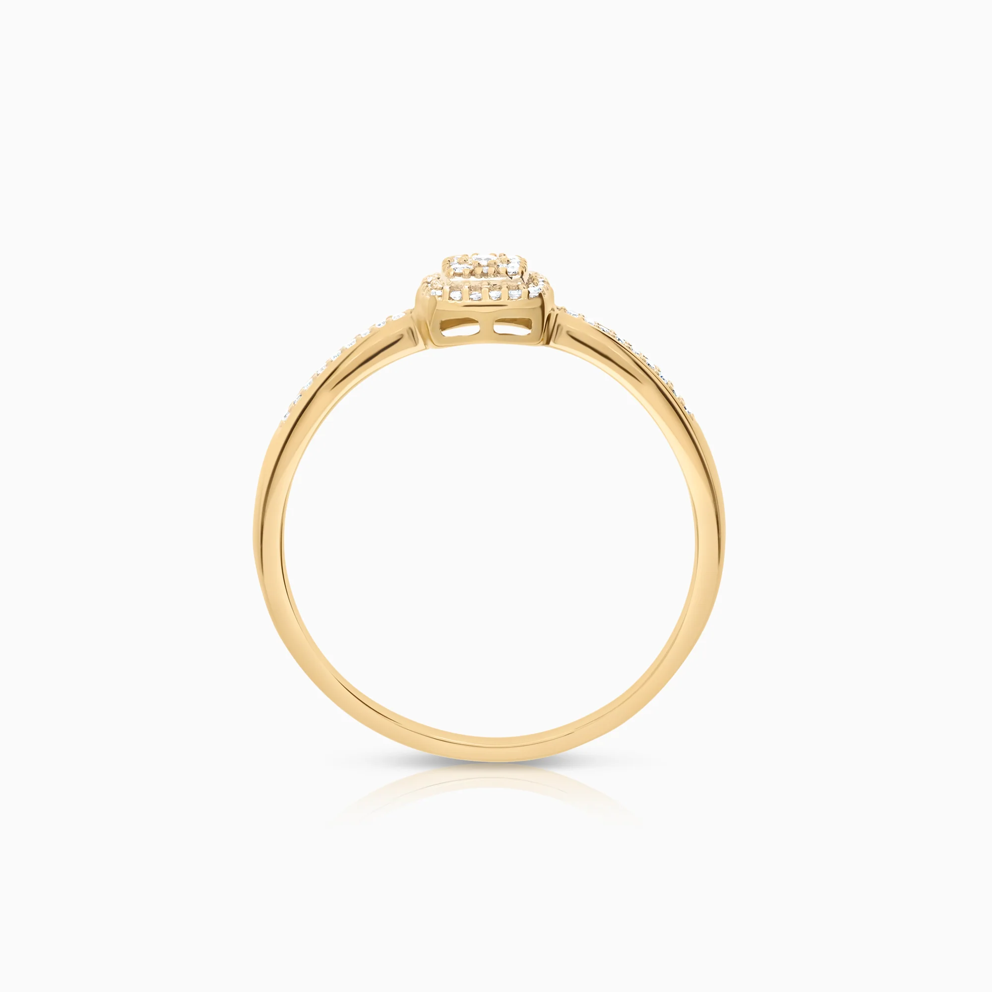 Diamond ring 0.15ct 18K gold - Image 2