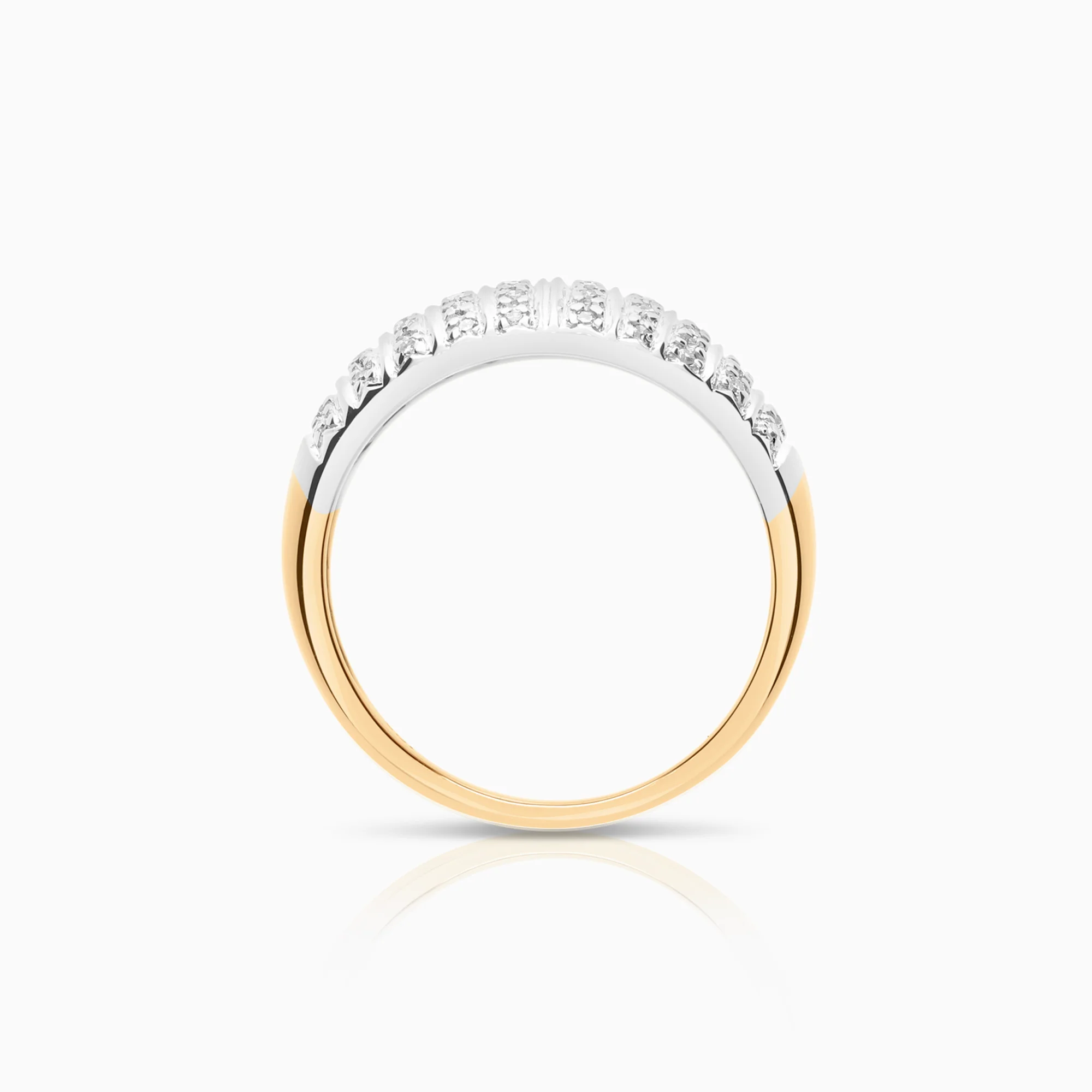 Diamond ring 0.15ct 18K gold - Image 2