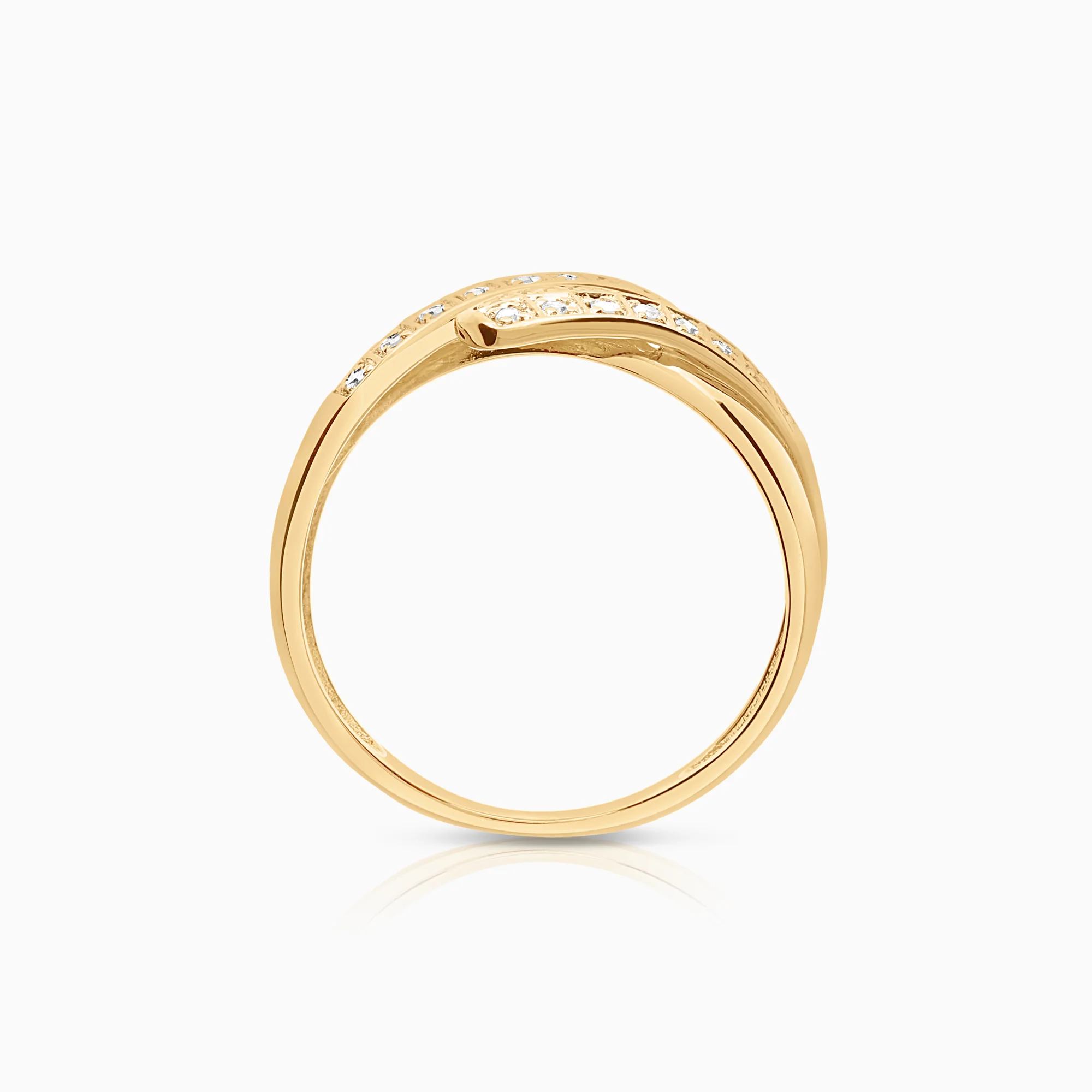 Diamond ring 0.15ct 18K gold - Image 2