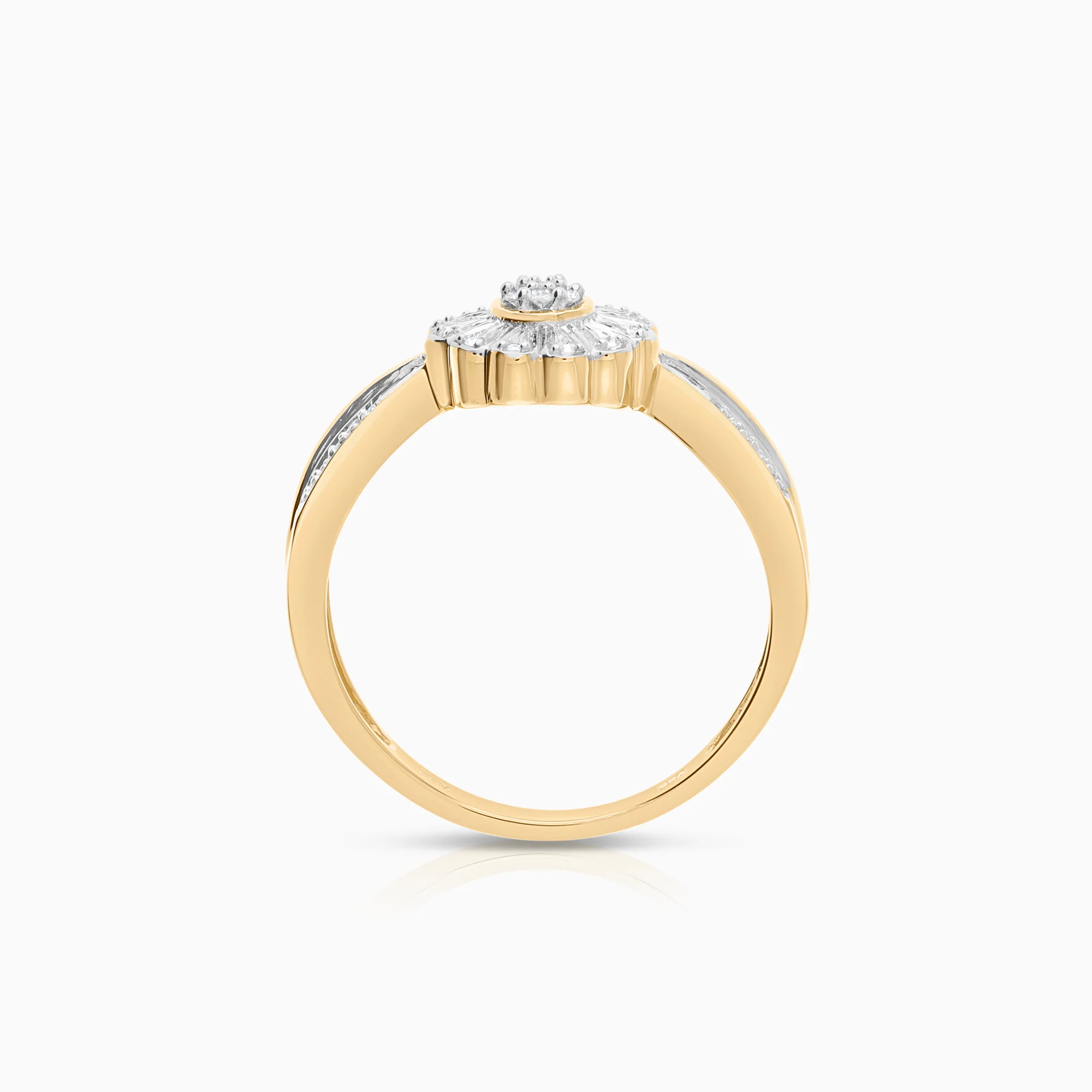 Diamond ring 0.15ct 18K gold - Image 2