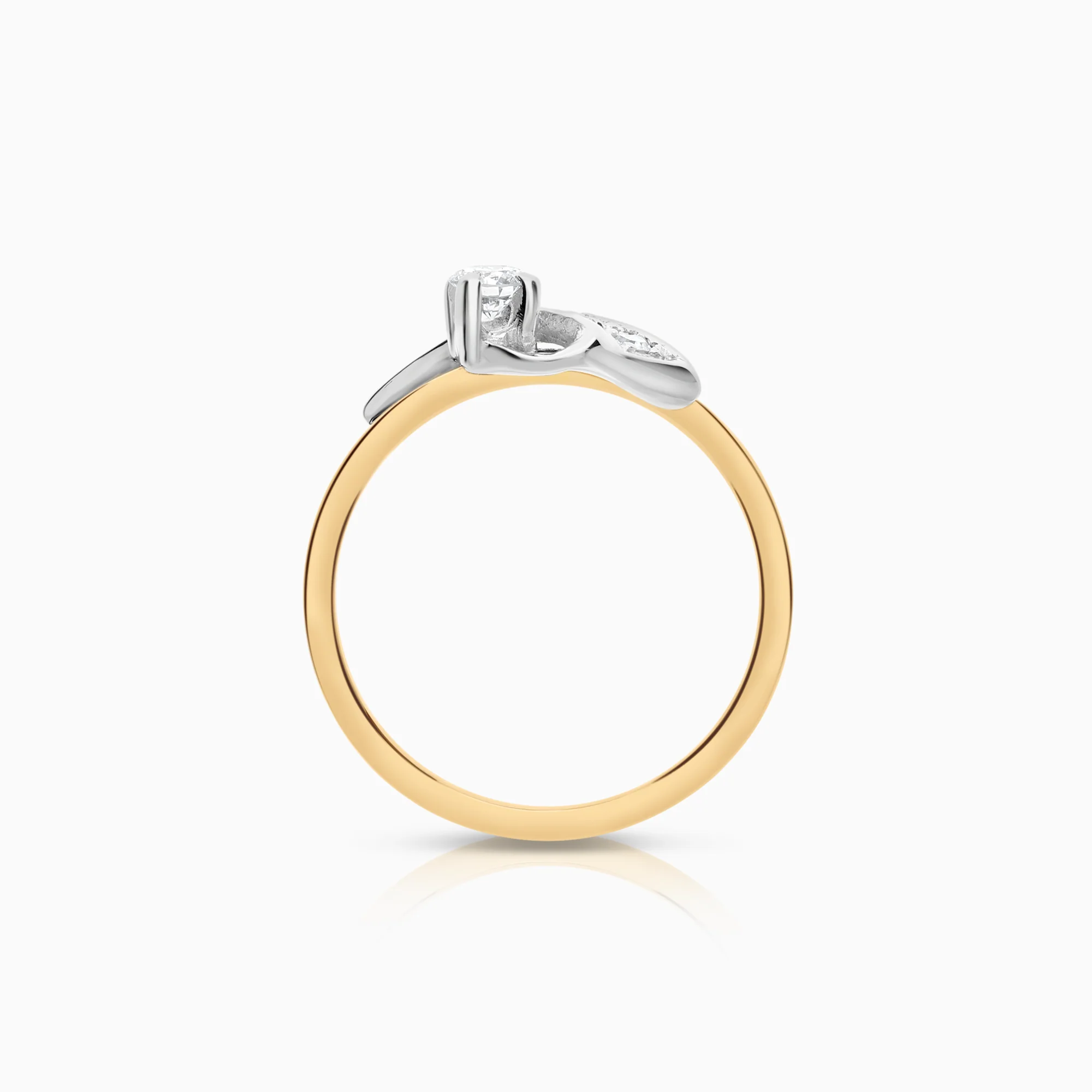 Diamond ring 0.15ct 18K gold - Image 2