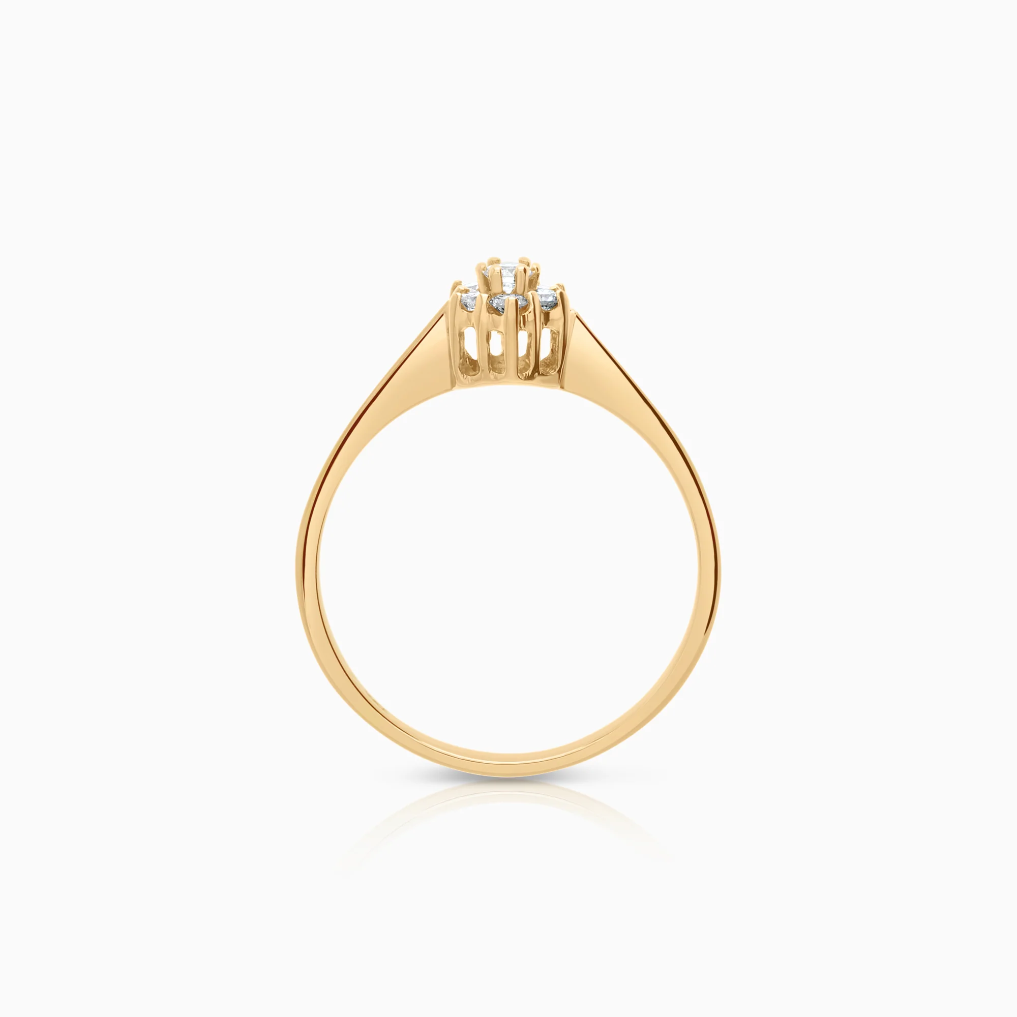 Diamond ring 0.16ct 18K gold - Image 2