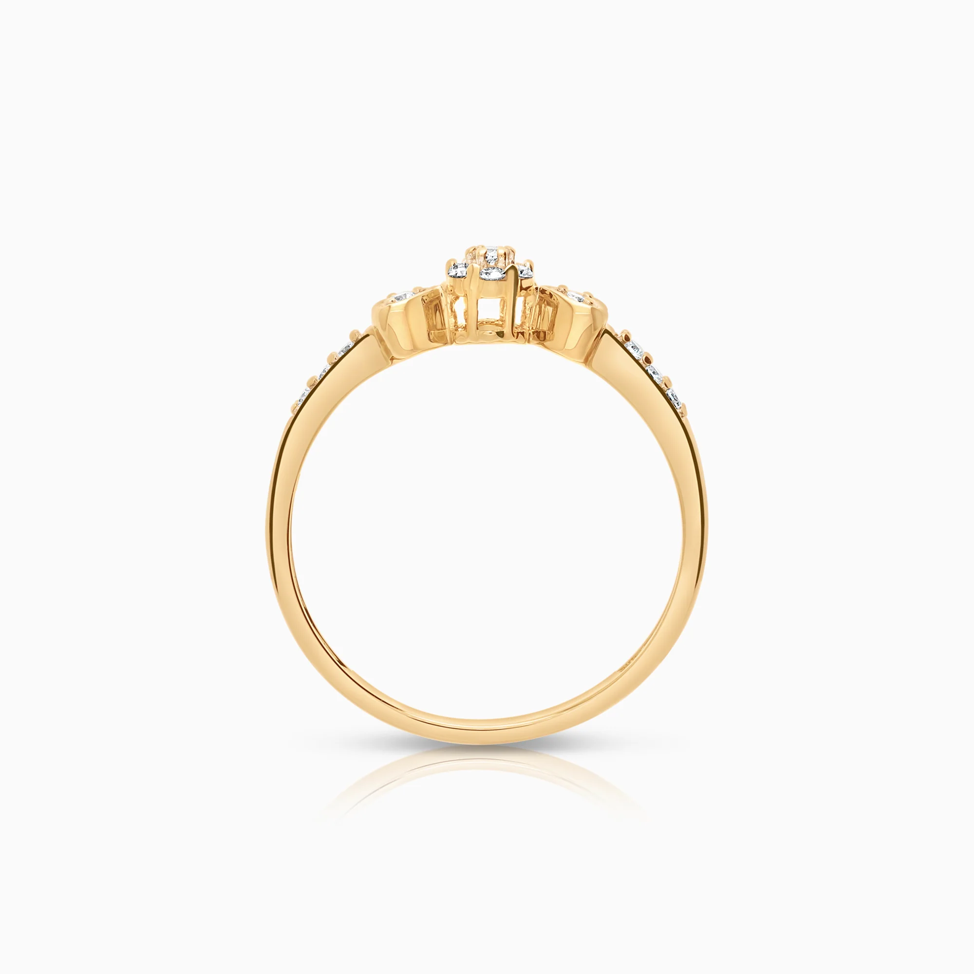 Diamond ring 0.17ct 18K gold - Image 2