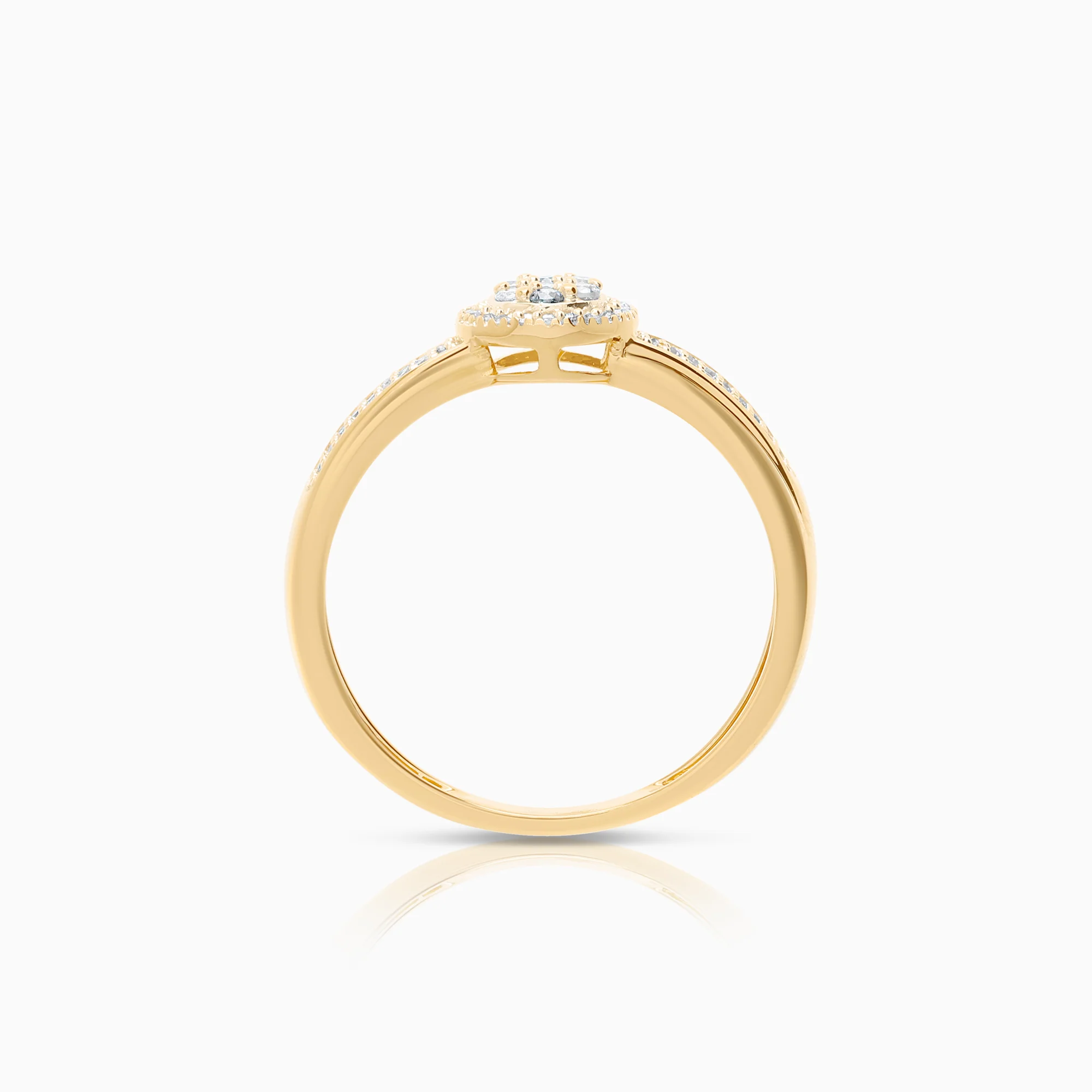 Diamond ring 0.18ct 18K gold - Image 2