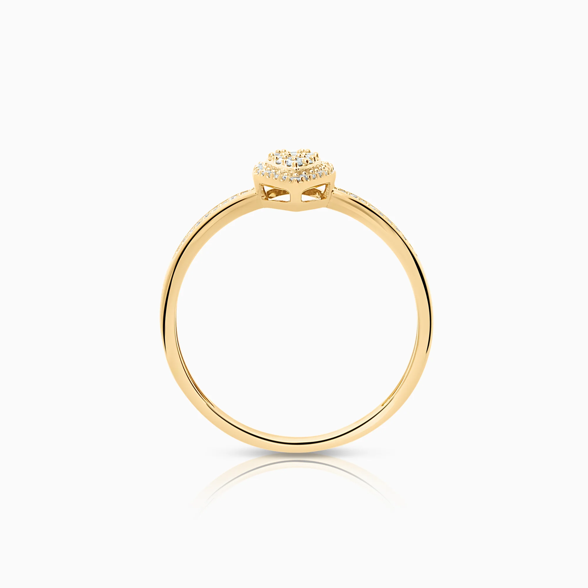 Diamond ring 0.18ct 18K gold - Image 2