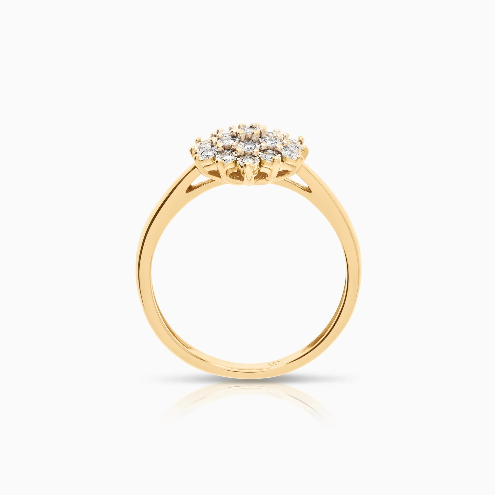 Diamond ring 0.19ct 18K gold - Image 2