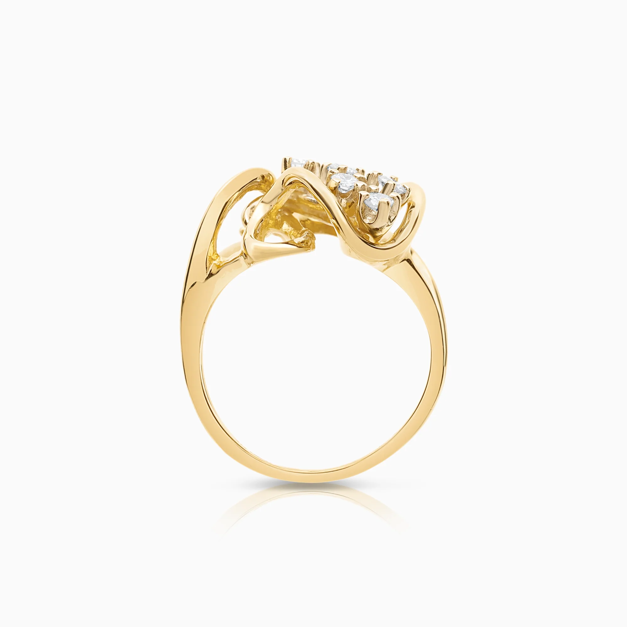 Diamond ring 0.20ct 14K gold - Image 2