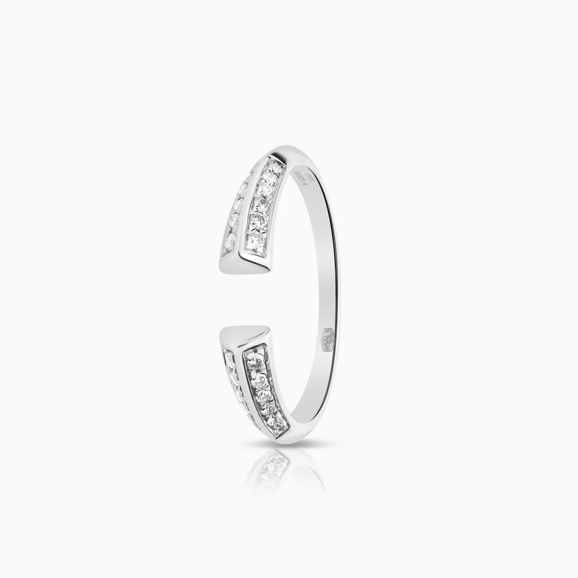 Diamond ring 0.21ct 14K white gold