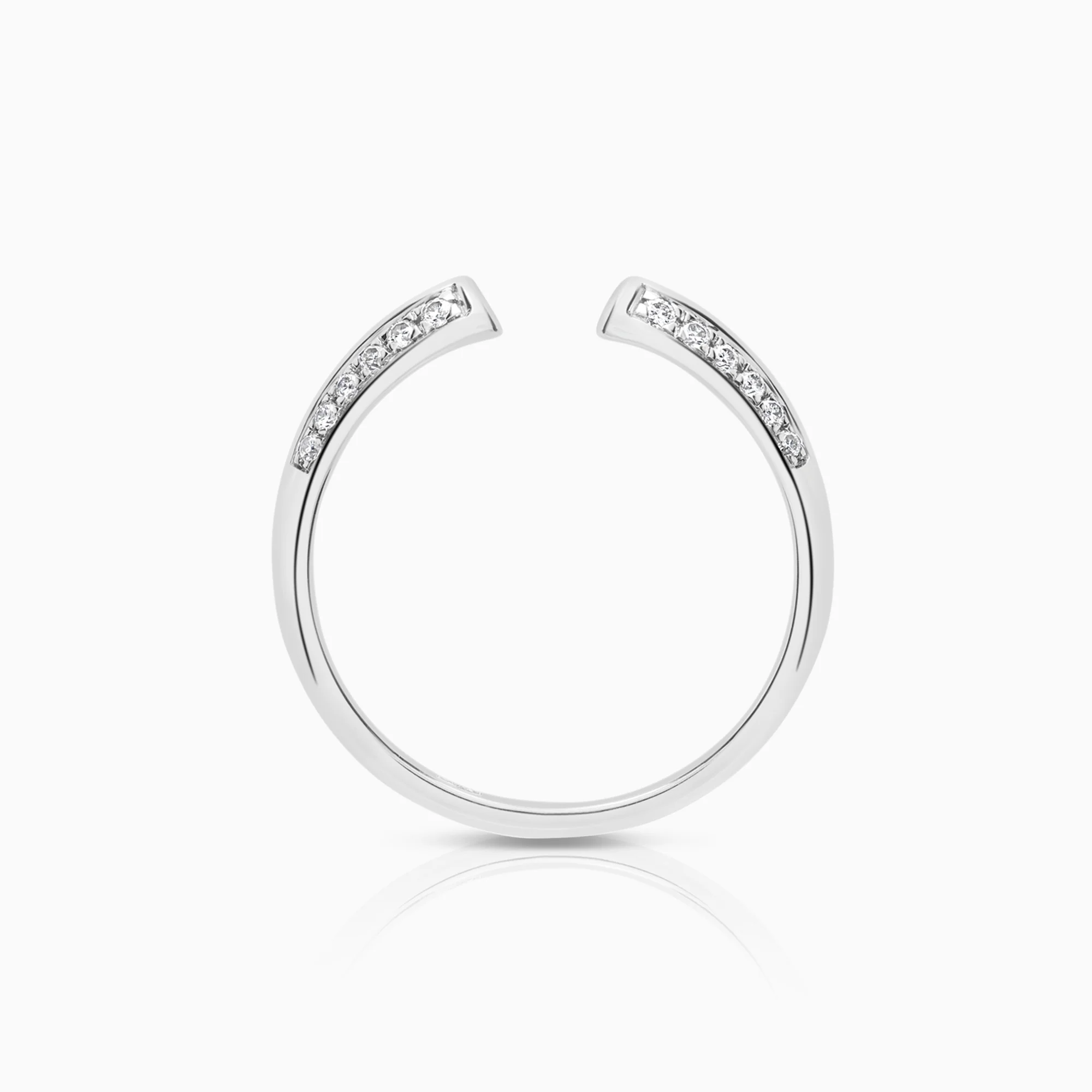 Diamond ring 0.21ct 14K white gold - Image 2
