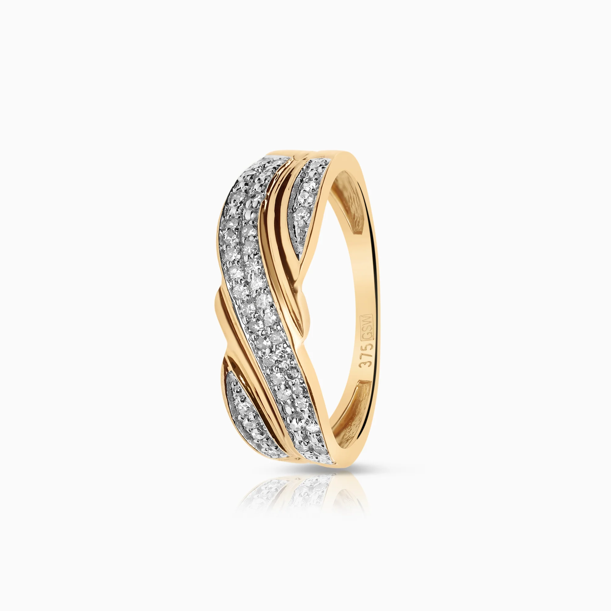 Diamond ring 0.21ct 9K gold