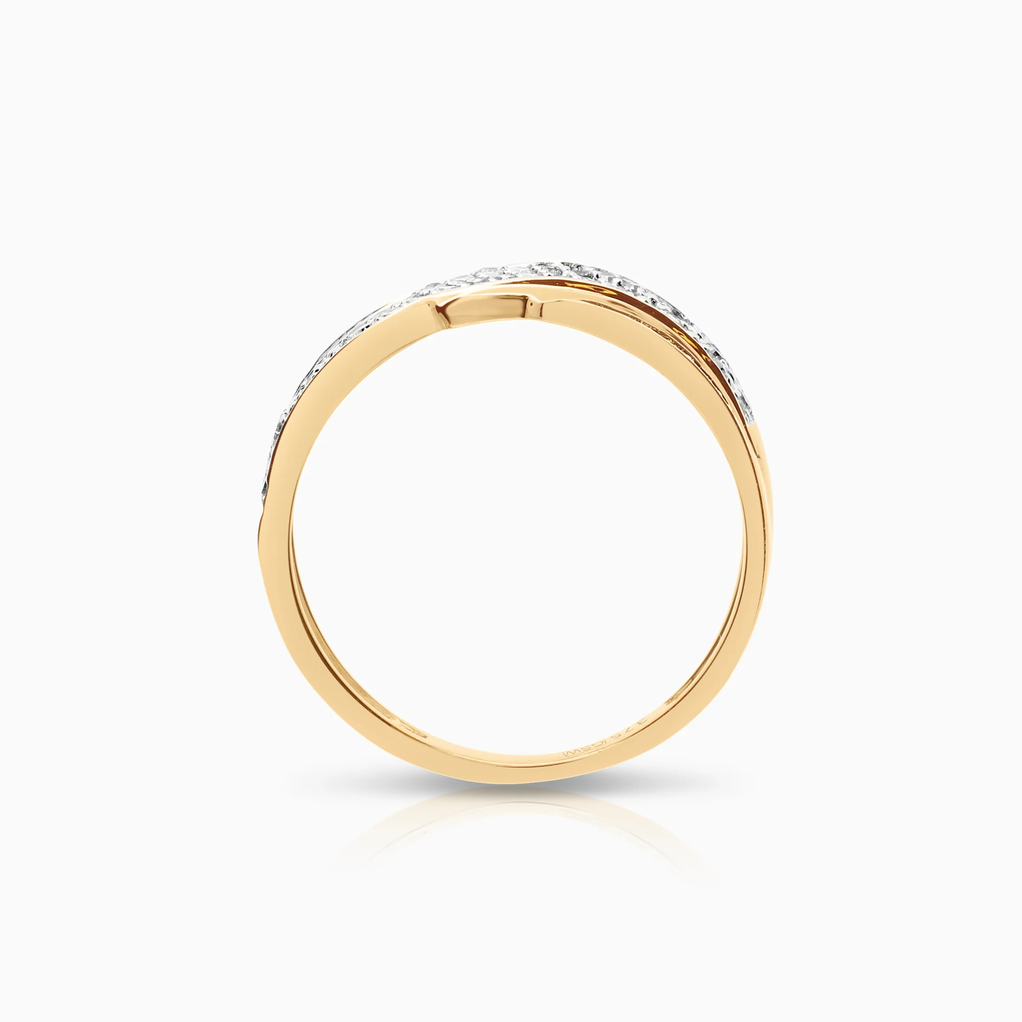Diamond ring 0.21ct 9K gold - Image 2