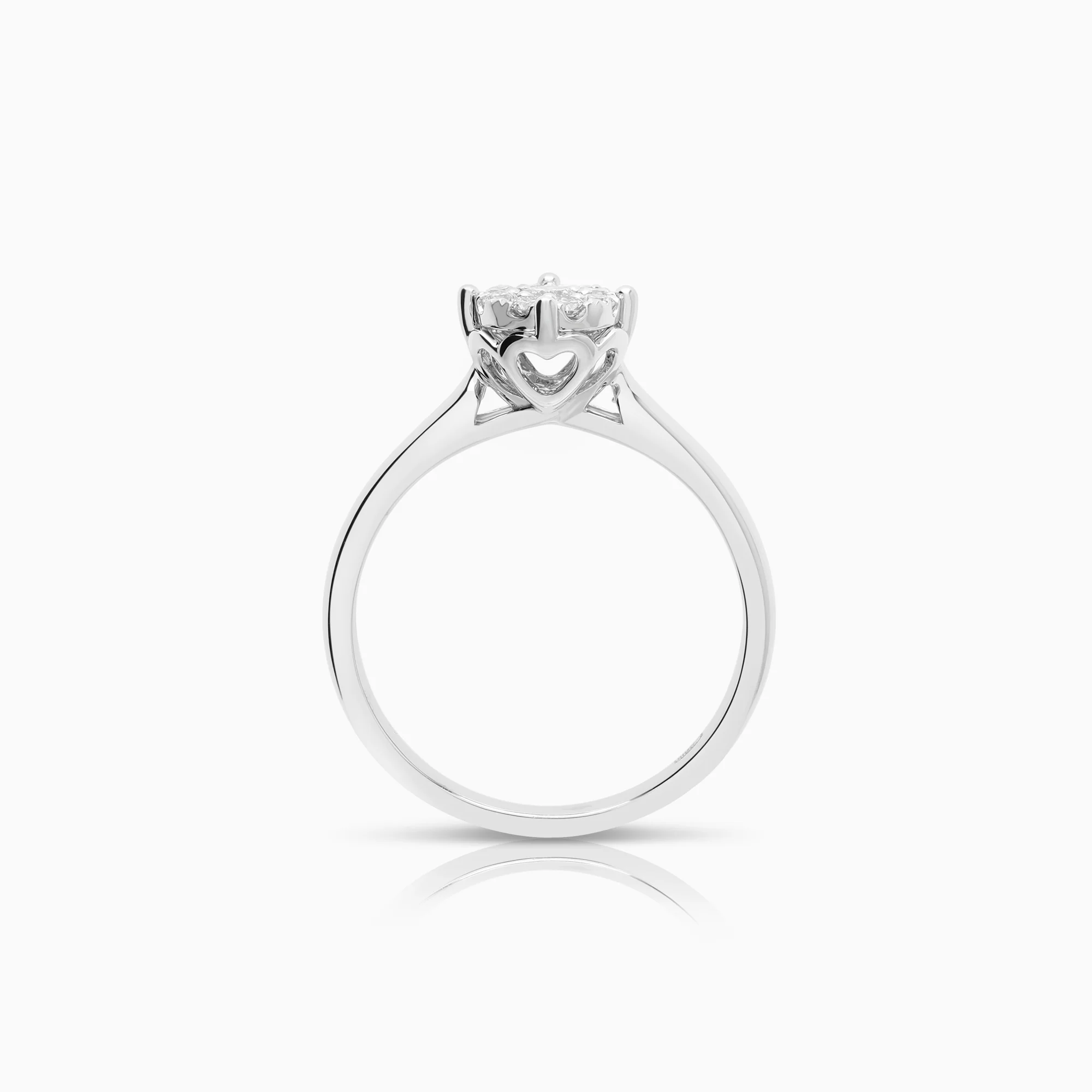 Diamond ring 0.23ct 14K white gold - Image 2