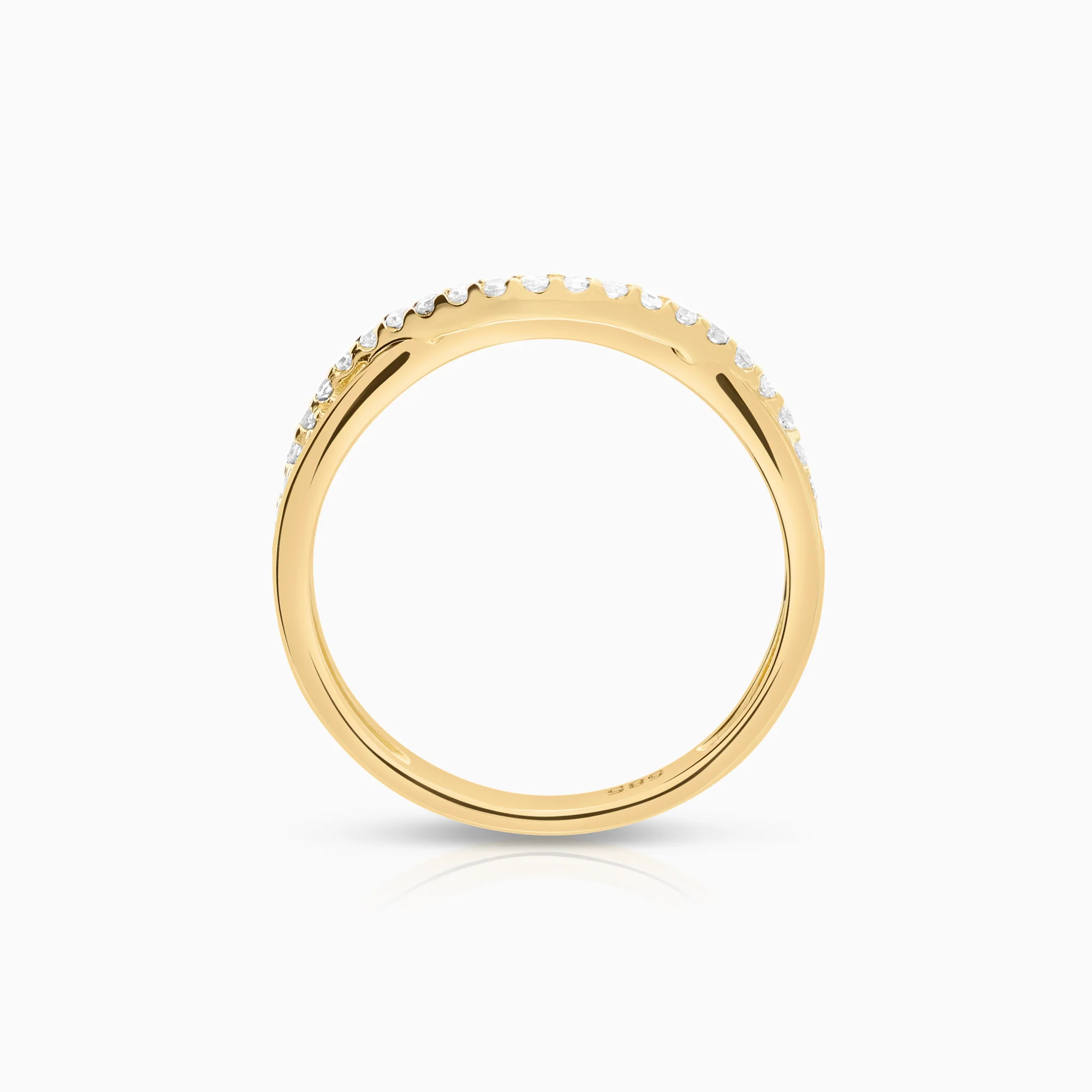Diamond ring 0.24ct 14K gold - Image 2