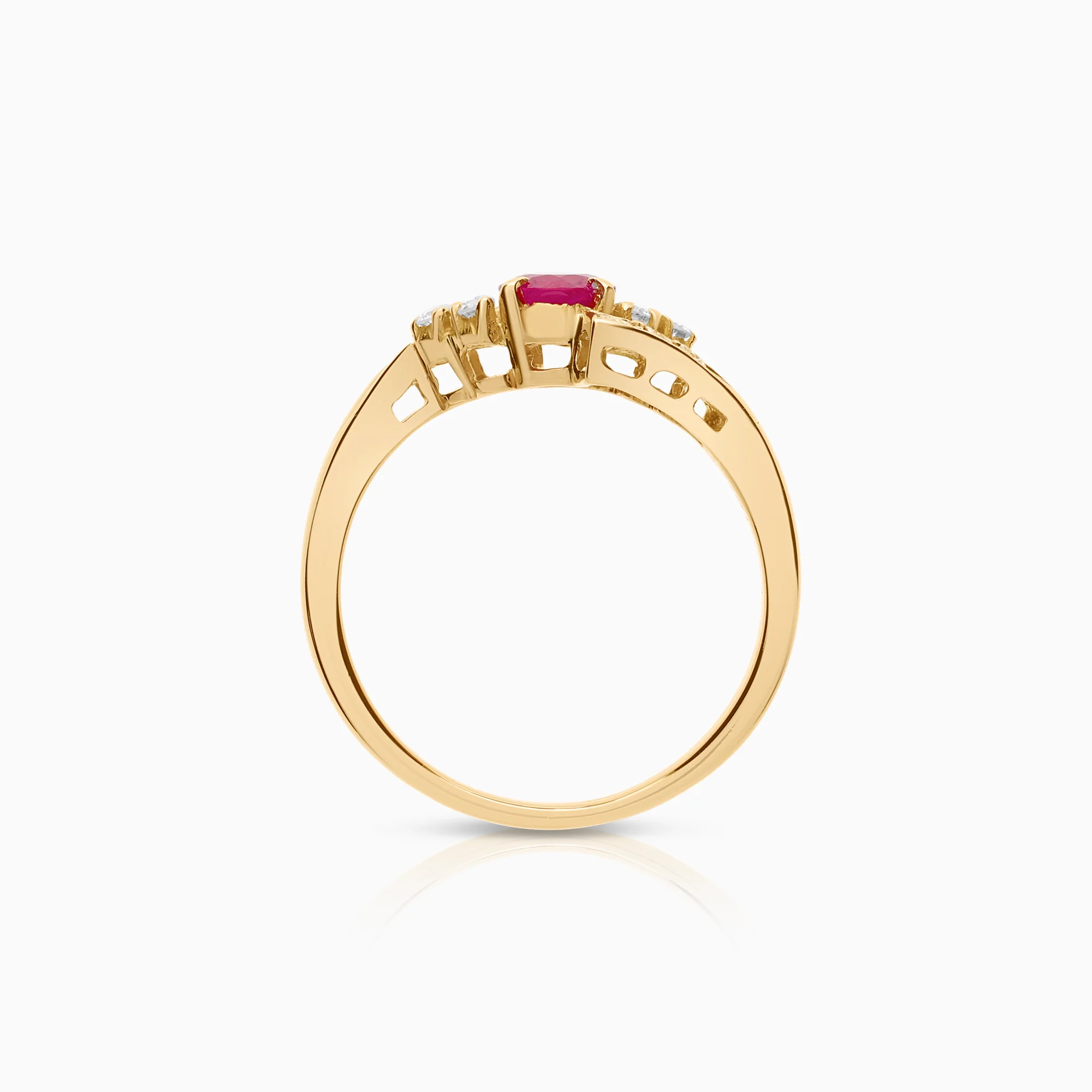 Diamond ring 0.24ct 18K gold - Image 2