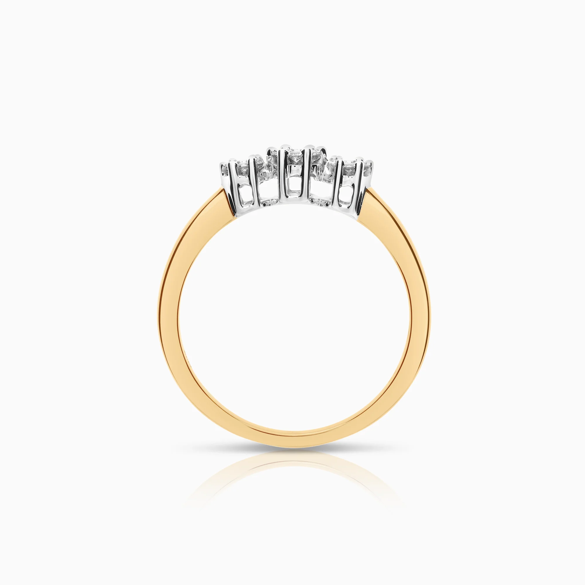 Diamond ring 0.24ct 18K gold - Image 2