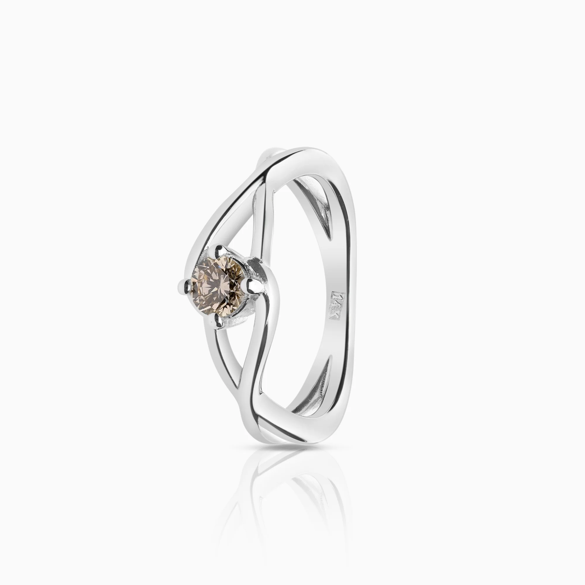 Diamond ring 0.25ct 14K white gold