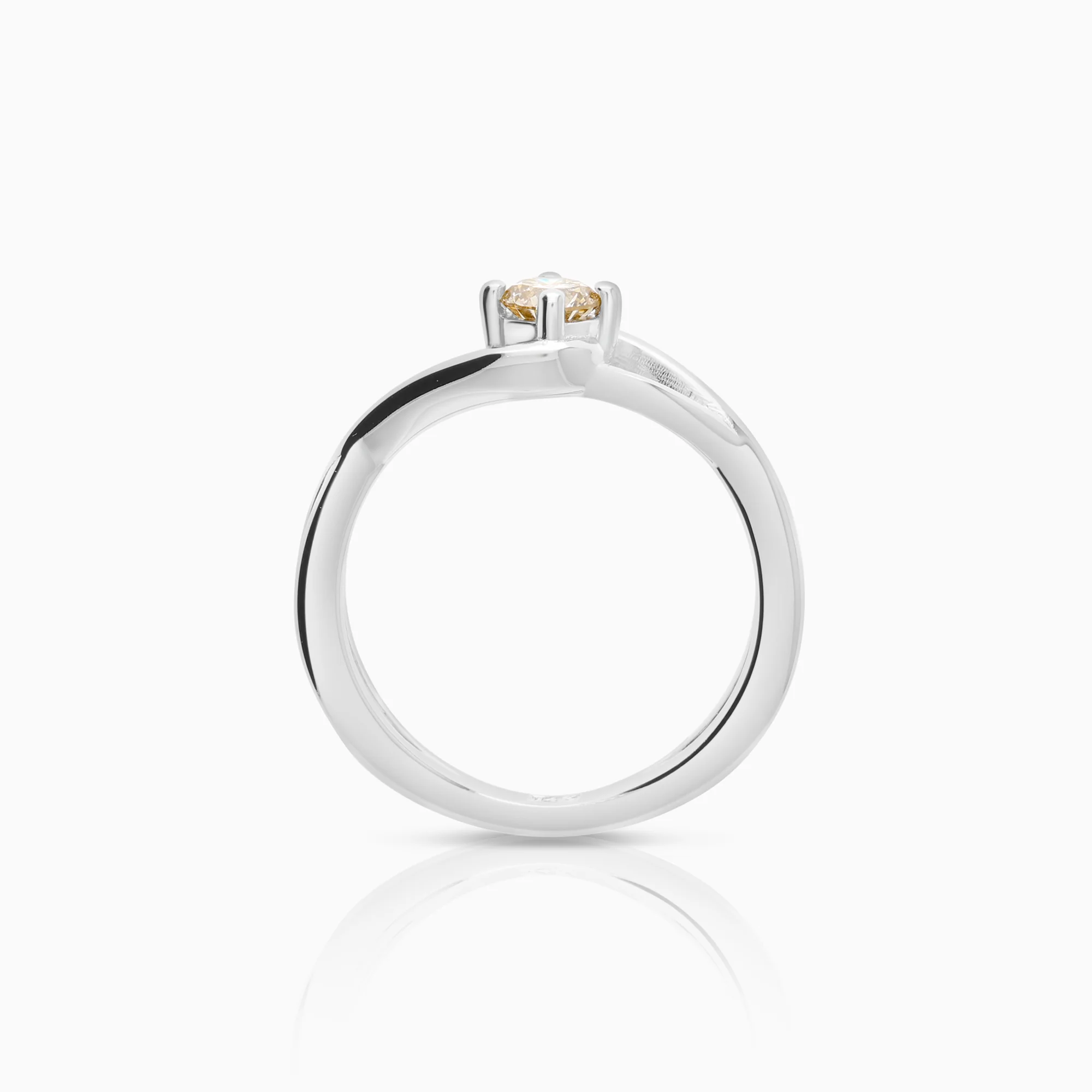 Diamond ring 0.25ct 14K white gold - Image 2
