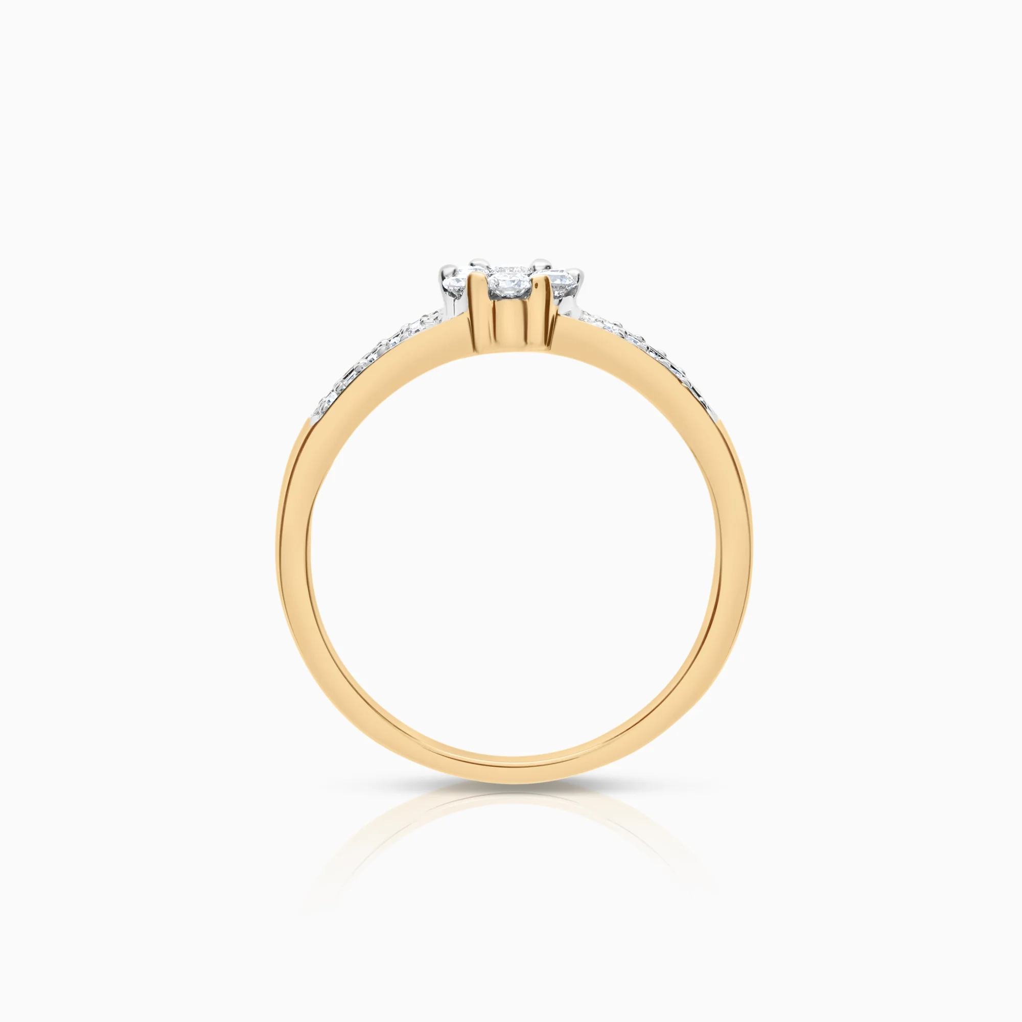Diamond ring 0.27ct 18K gold - Image 2