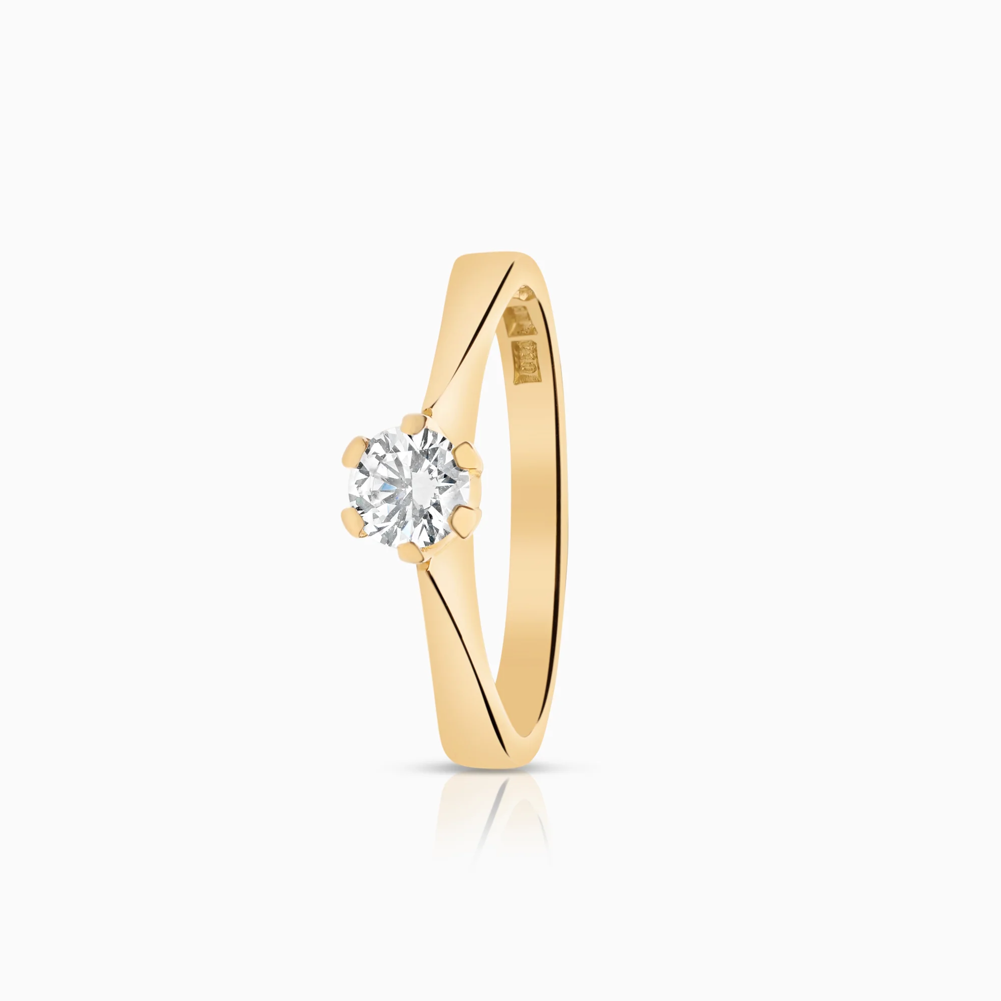 Solitaire ring 0.27ct 18K gold