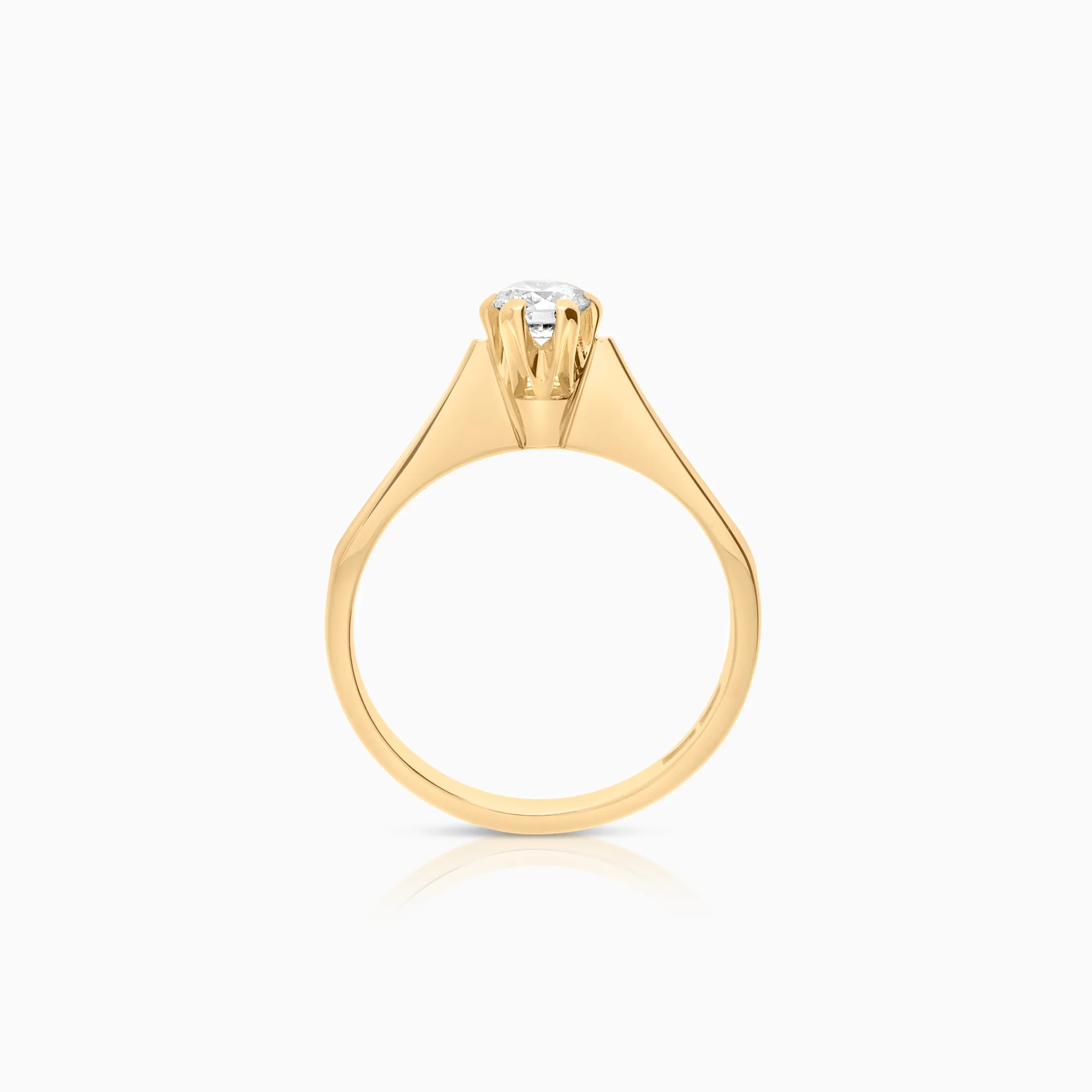 Solitaire ring 0.27ct 18K gold - Image 2