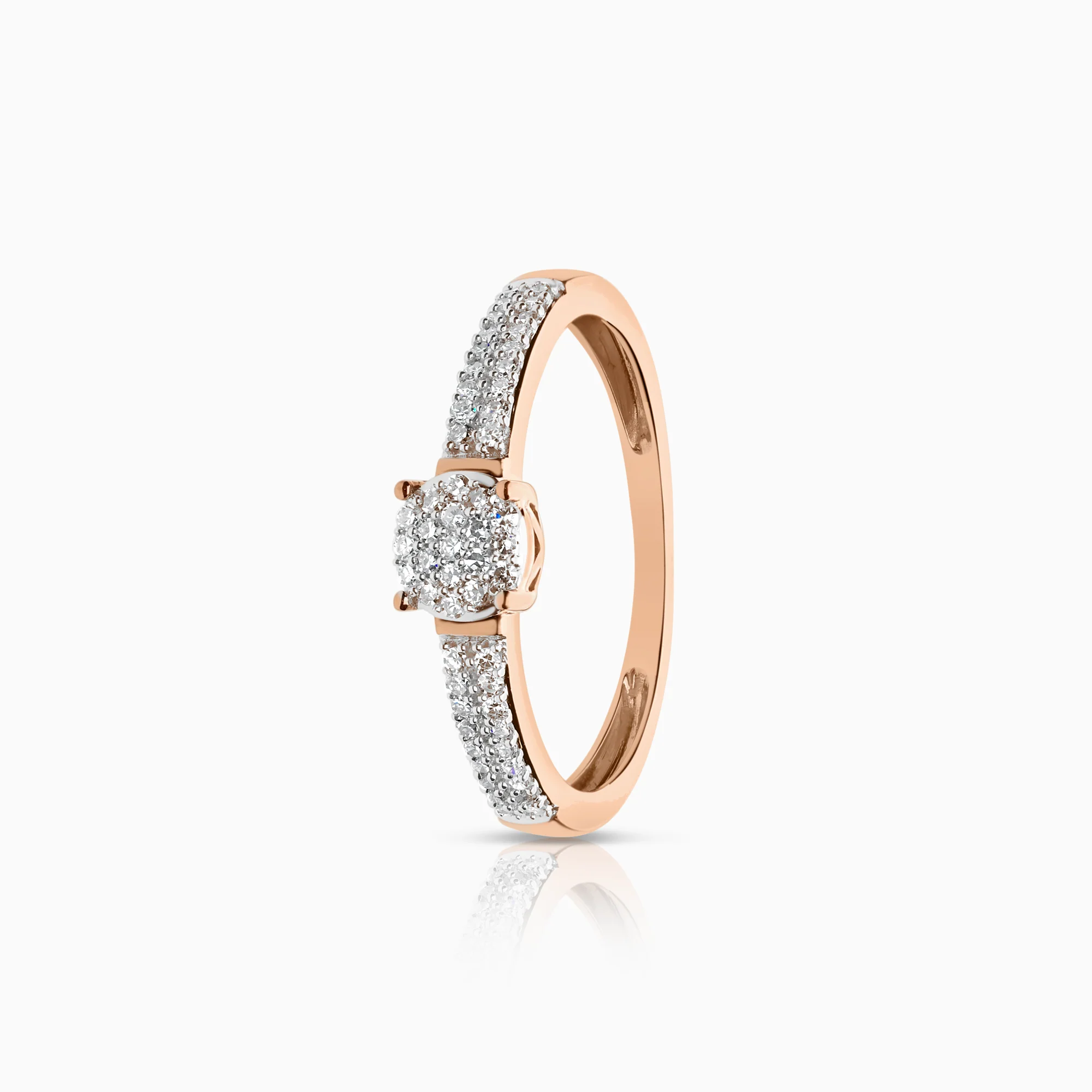 Diamond ring 0.27ct 18K rose gold