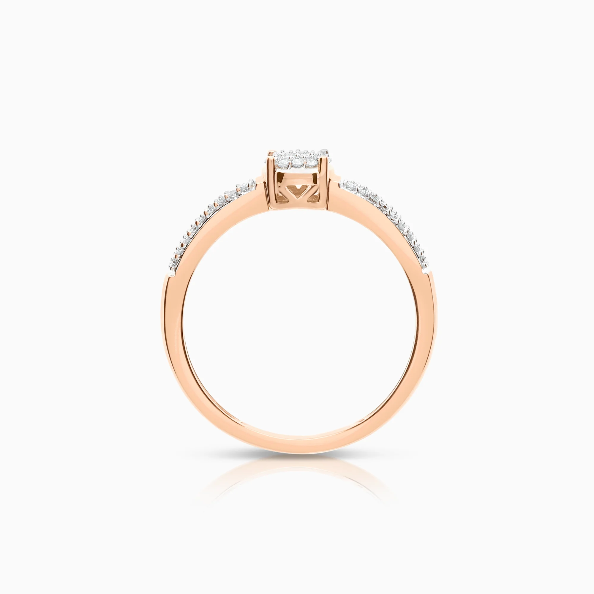 Diamond ring 0.27ct 18K rose gold - Image 2