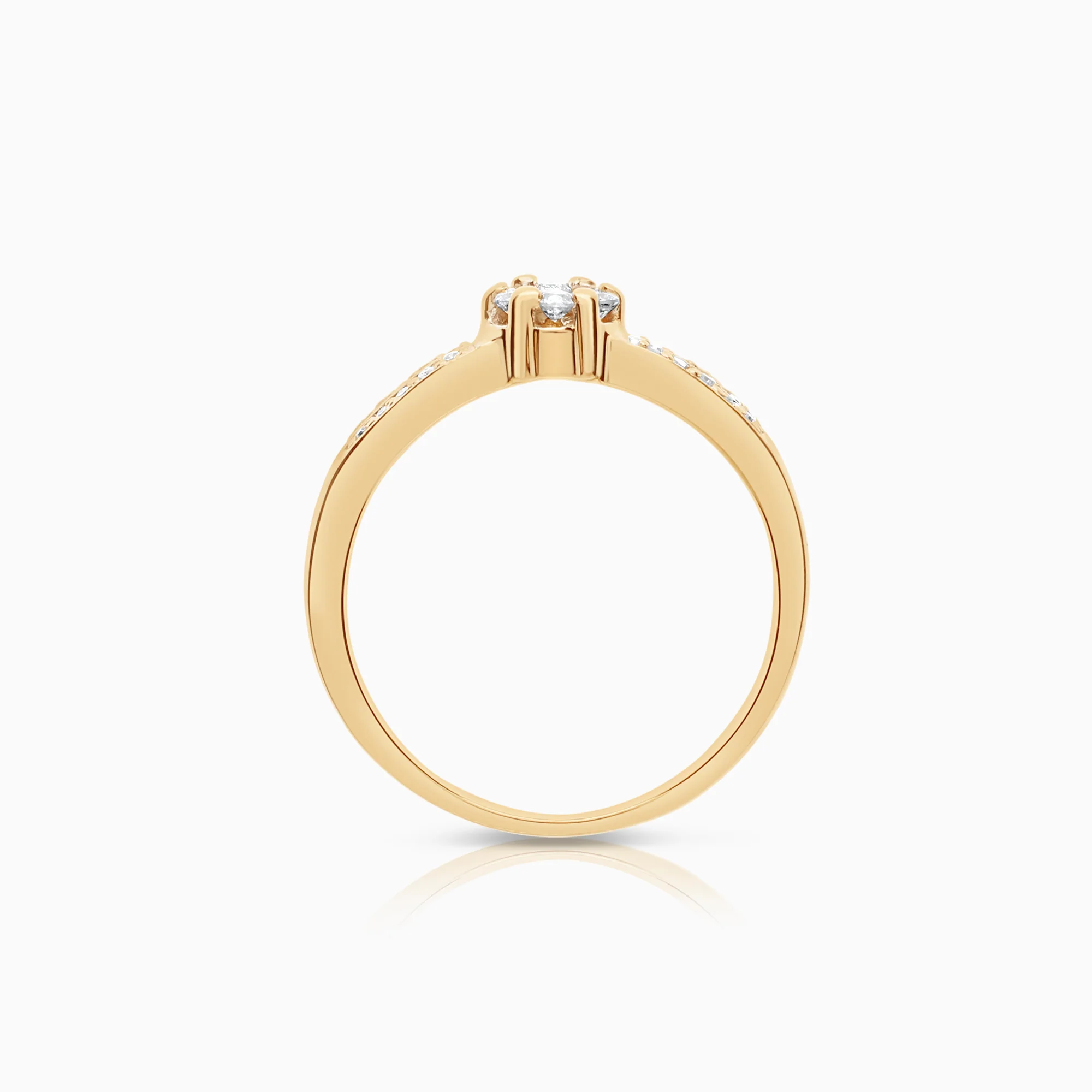 Diamond ring 0.29ct 18K gold - Image 2