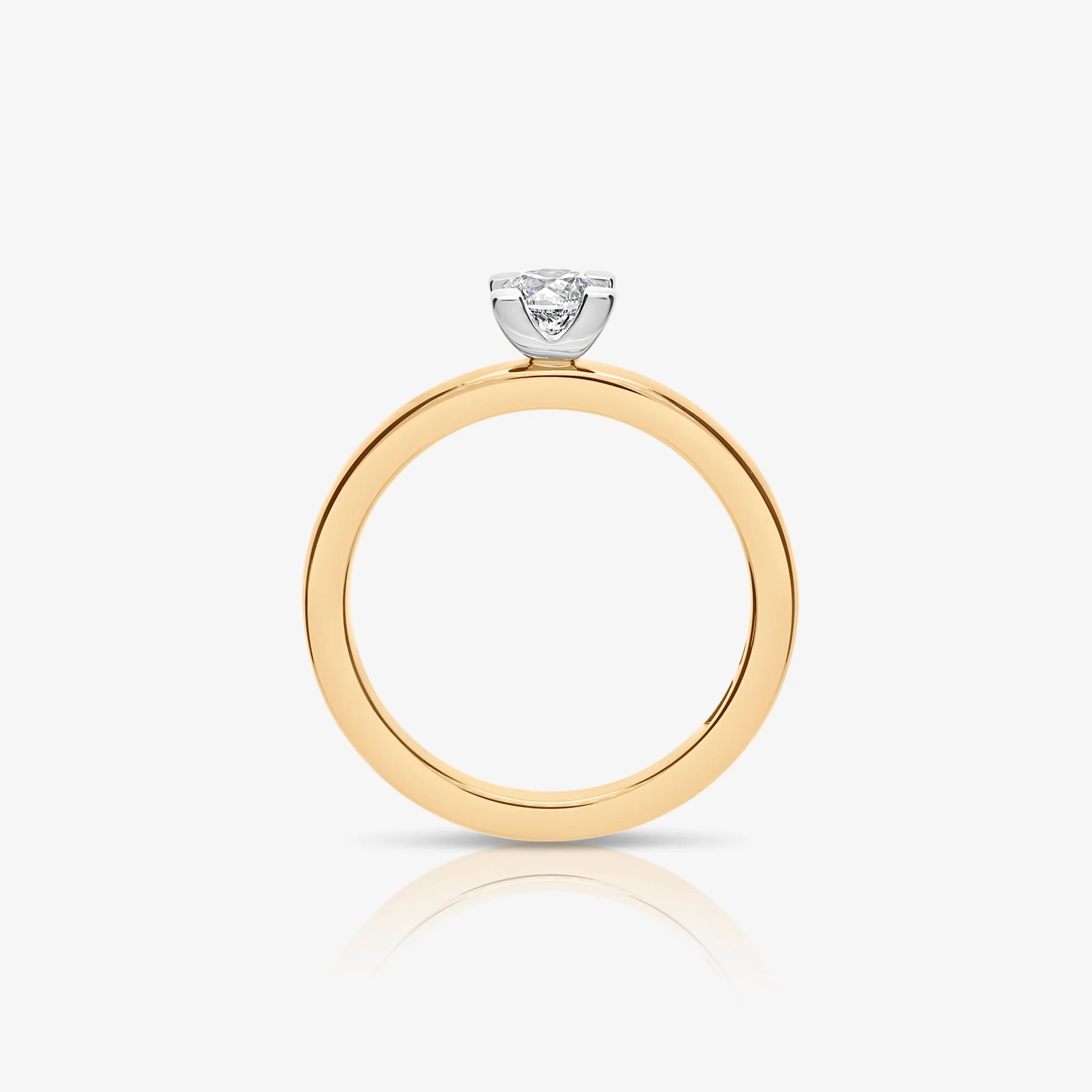Solitaire ring 0.30ct 18K gold - Image 2