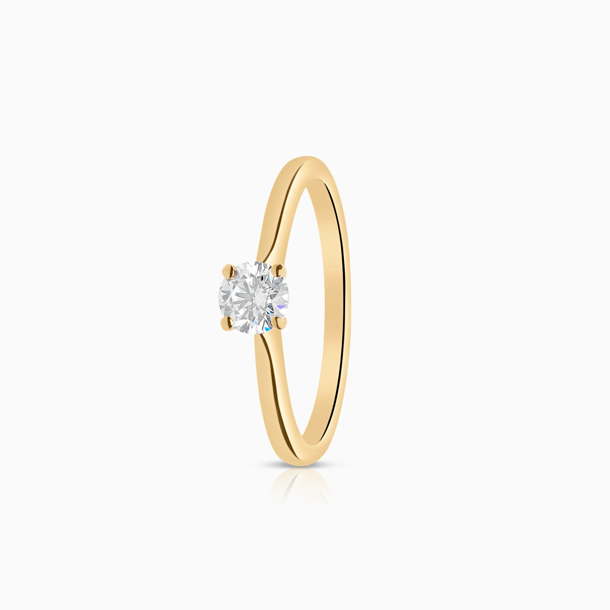 Solitaire ring 0.30ct 18K gold