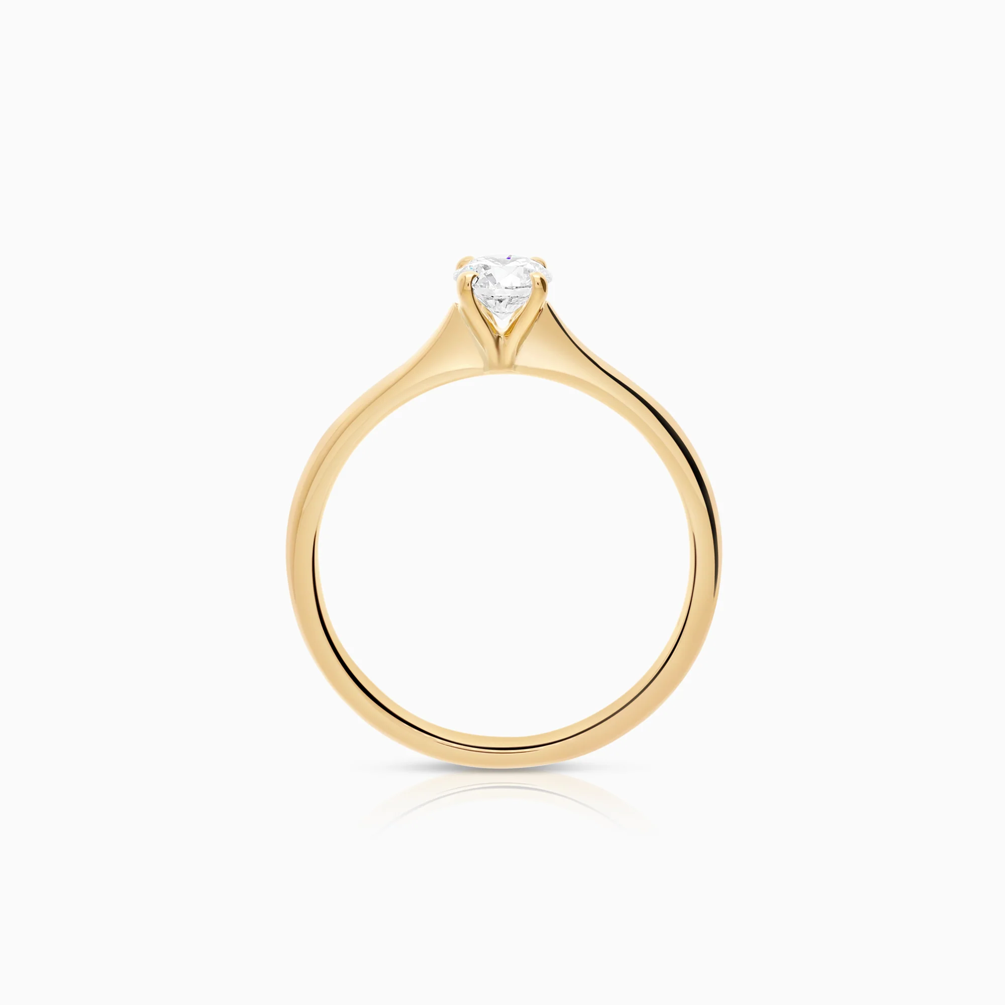 Solitaire ring 0.30ct 18K gold - Image 2