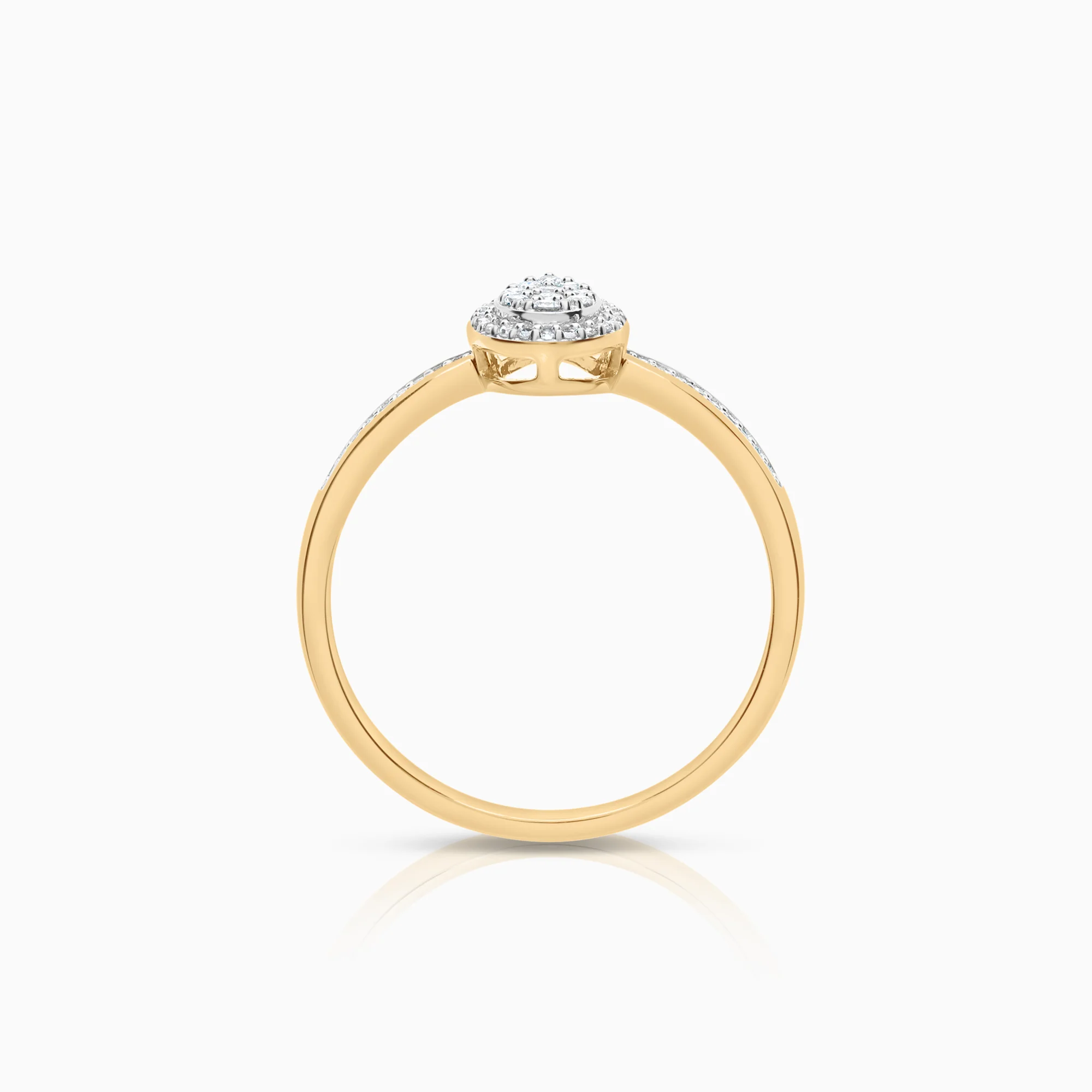 Diamond ring 0.31ct 18K gold - Image 2