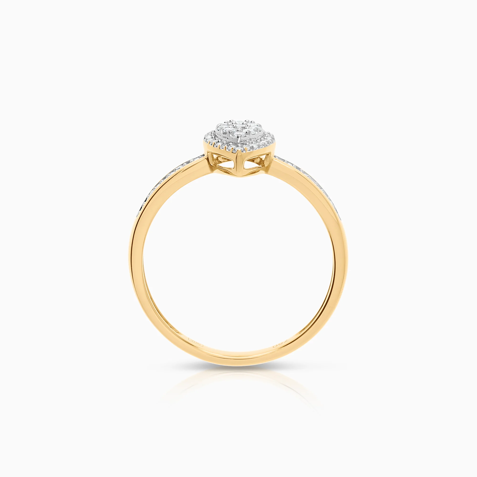 Diamond ring 0.31ct 18K gold - Image 2