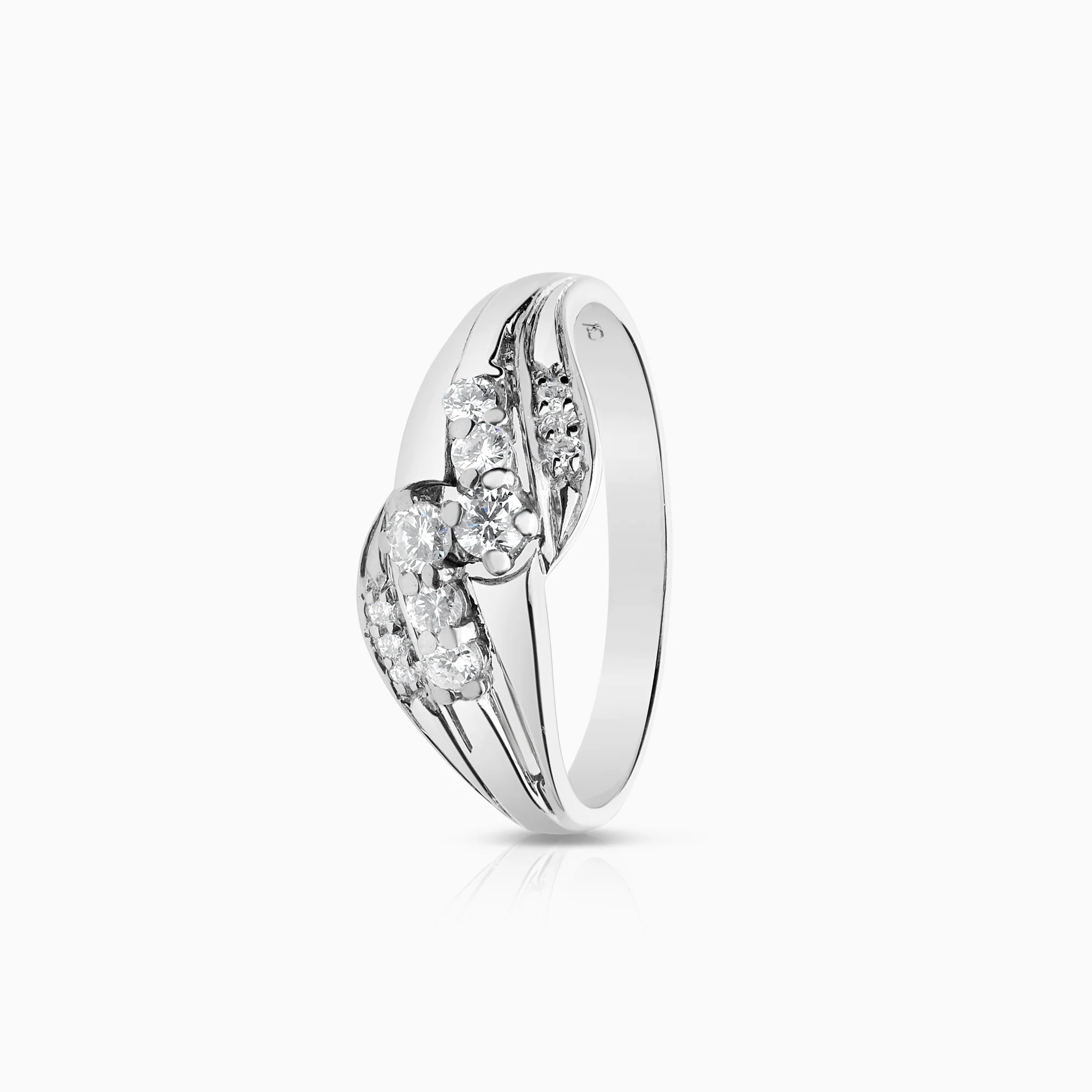 Diamond ring 0.32ct 18K white gold