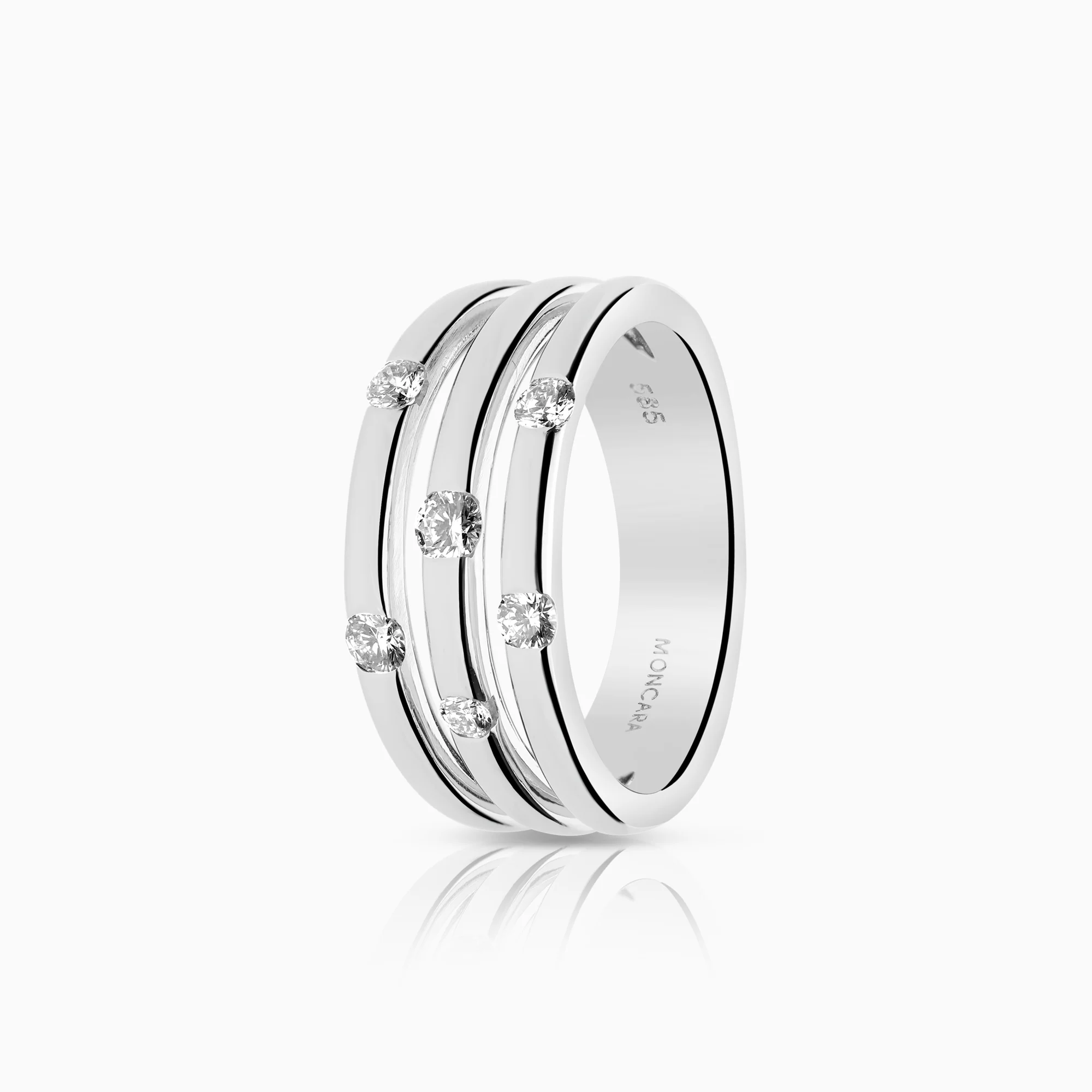 Diamond ring 0.34ct 14K white gold