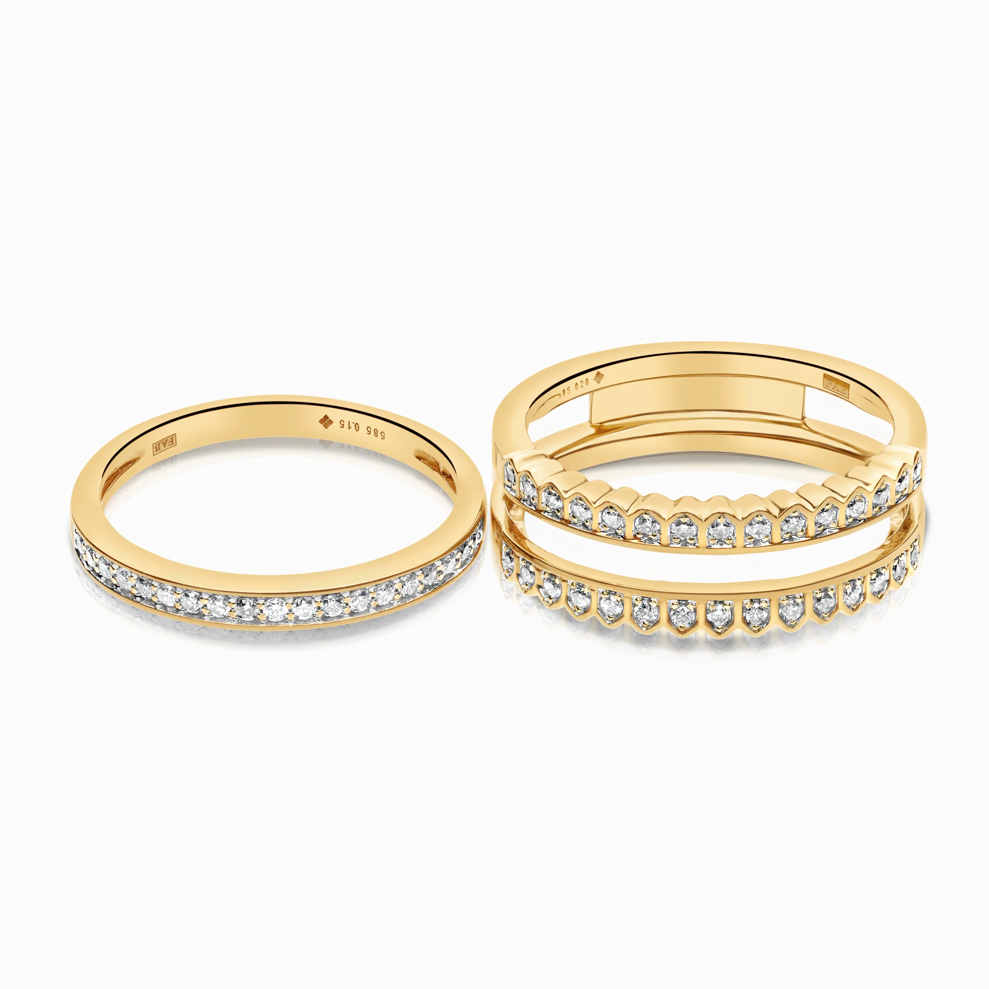 Diamond ring 0.35ct 14K gold - Image 3