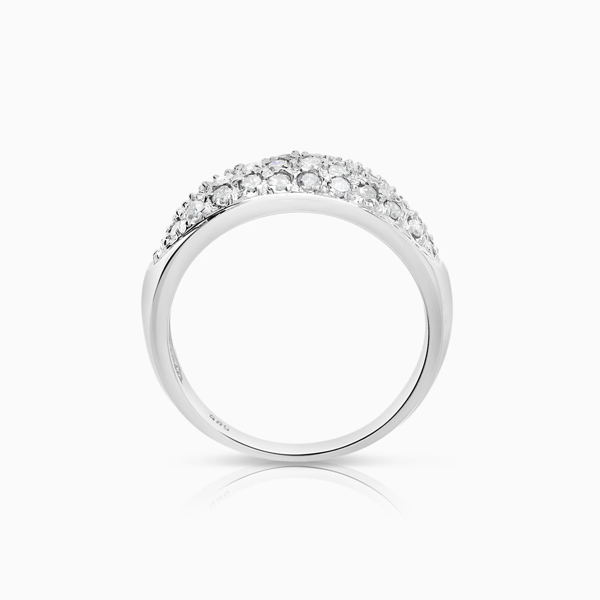 Diamond ring 0.49ct 14K white gold - Image 2