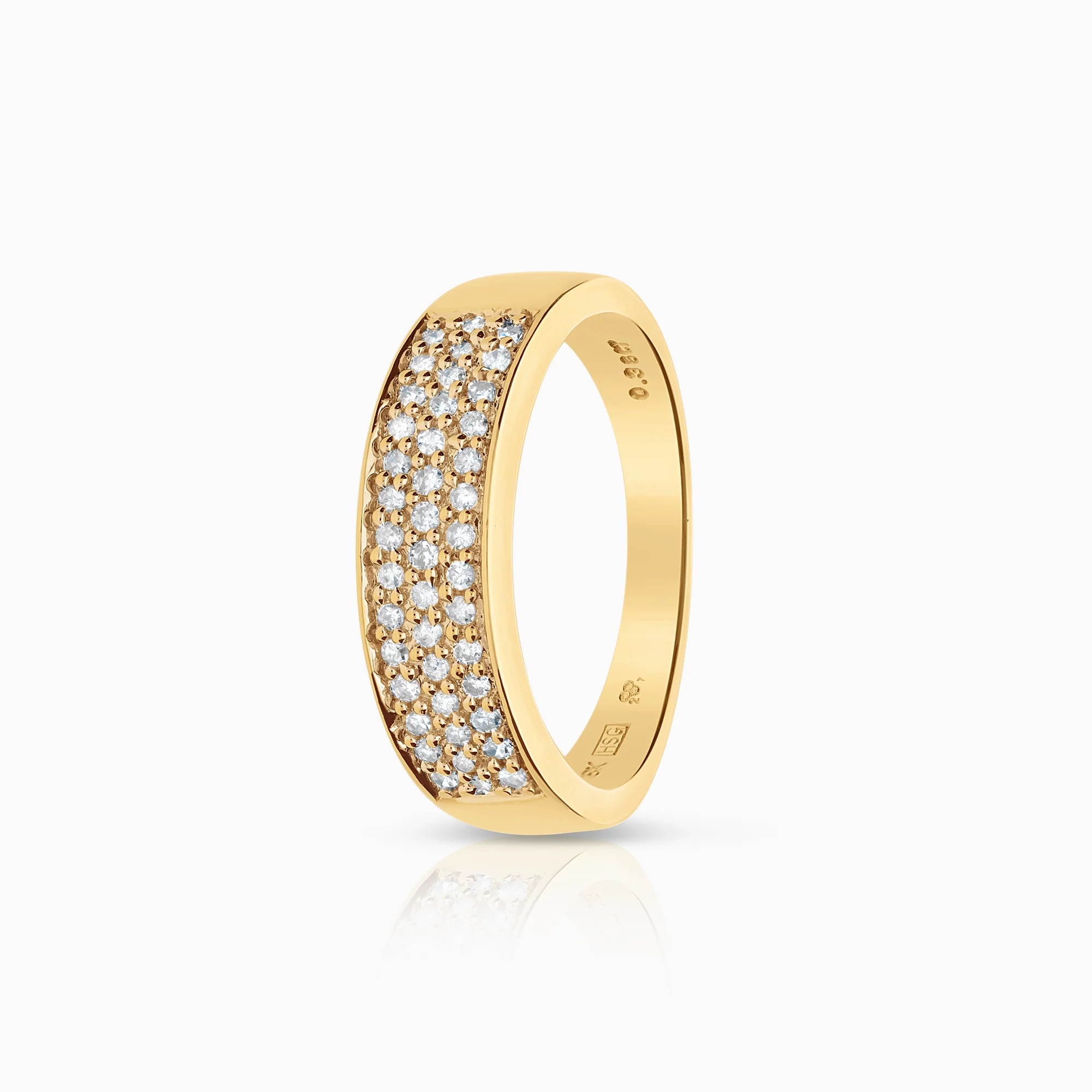 Diamond ring 0.36ct 18K yellow gold