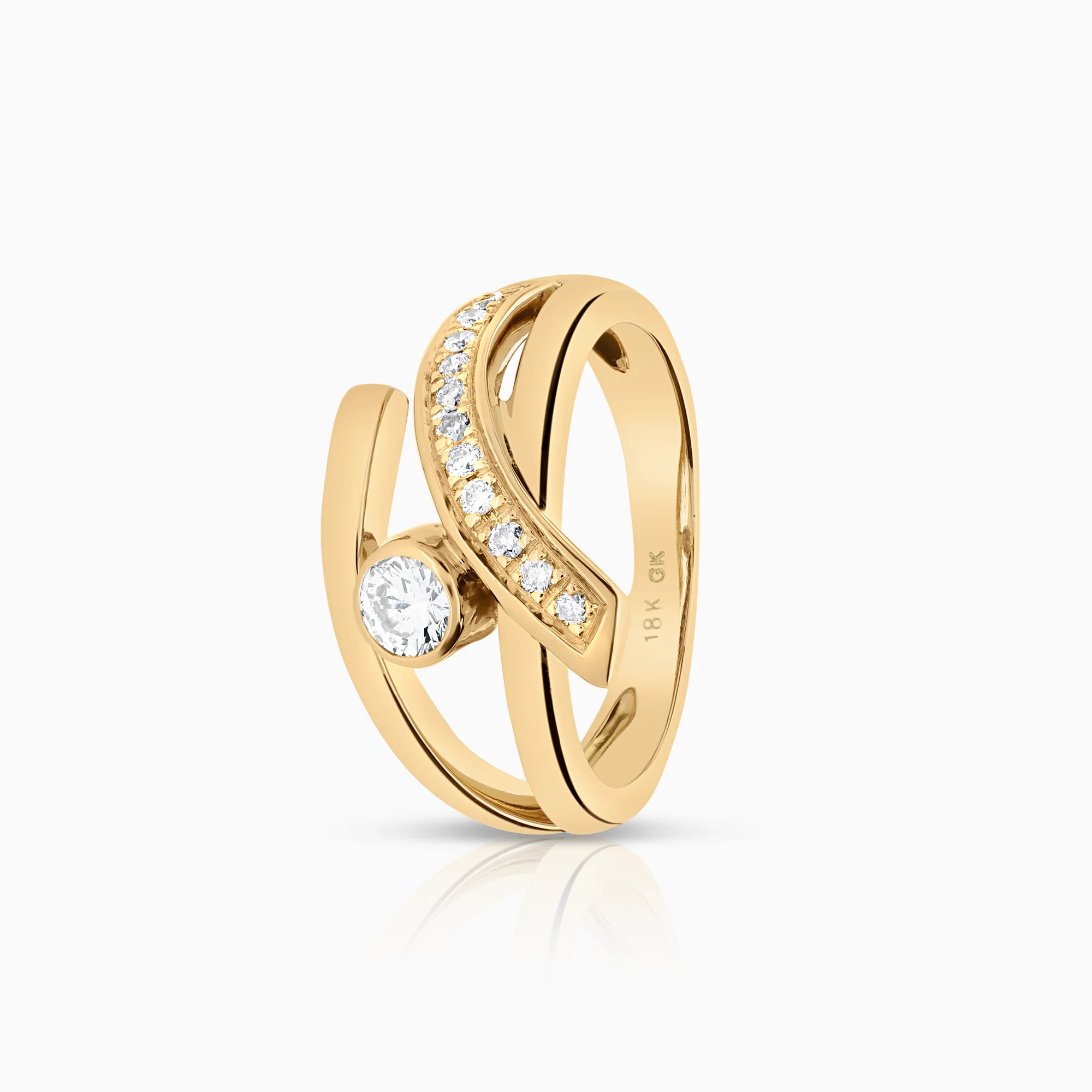 Diamond ring 0.38ct 18K gold